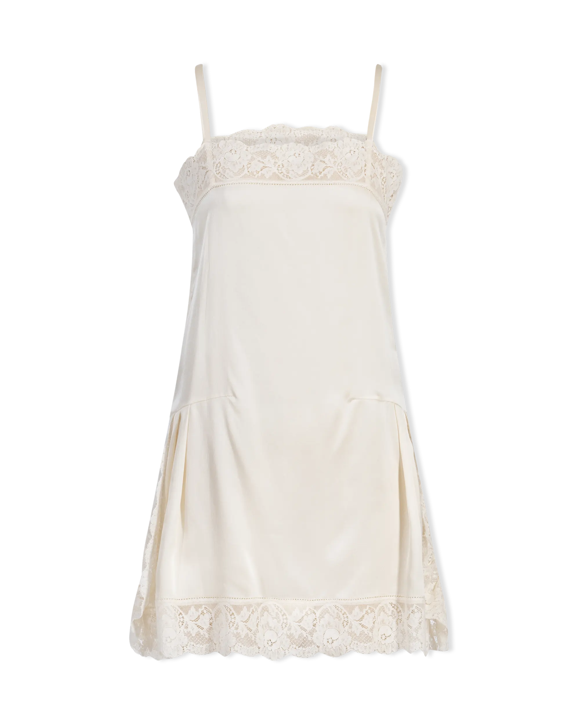Lace-Detailed Slip Dress
