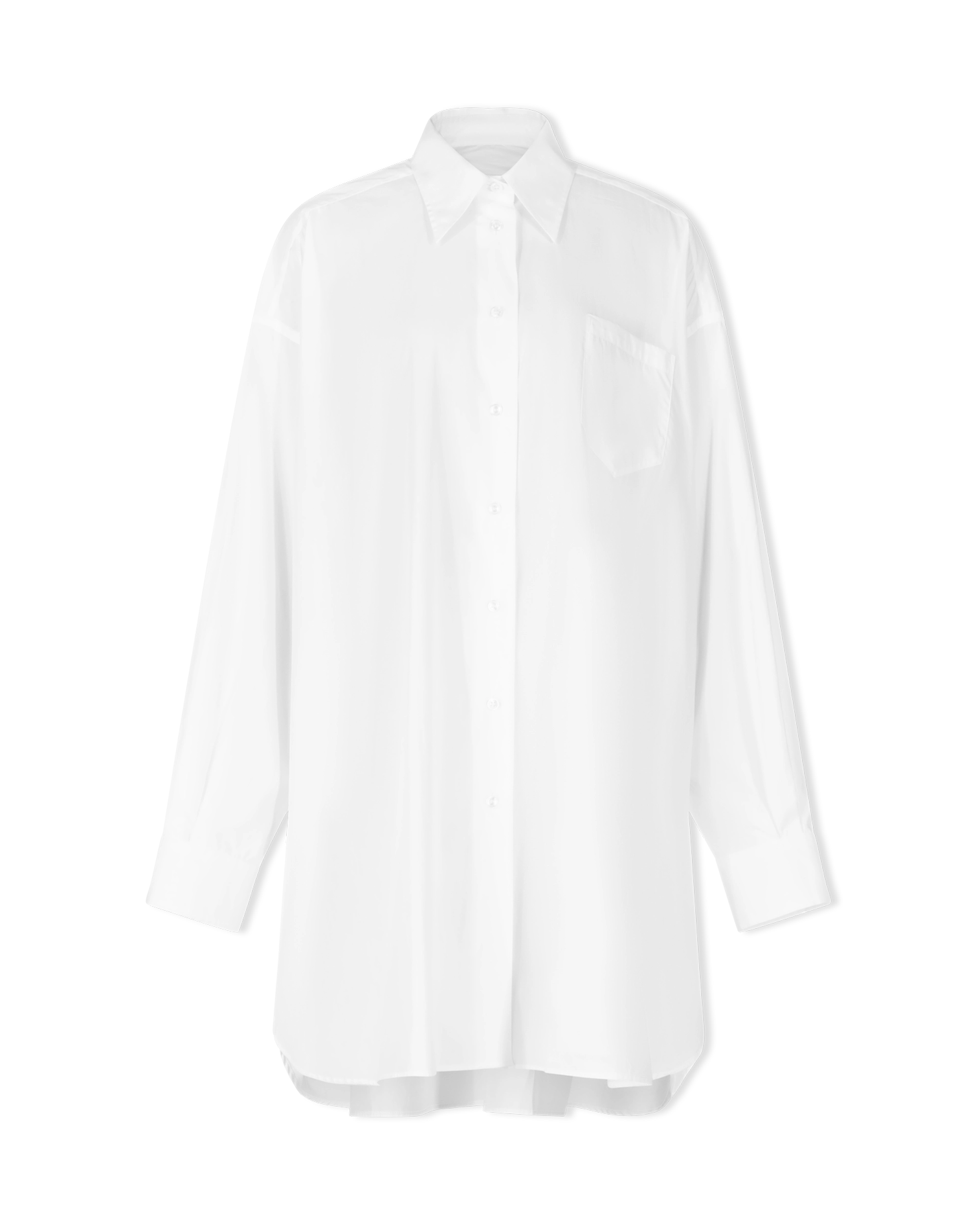Semi-Sheer Shirt Dress