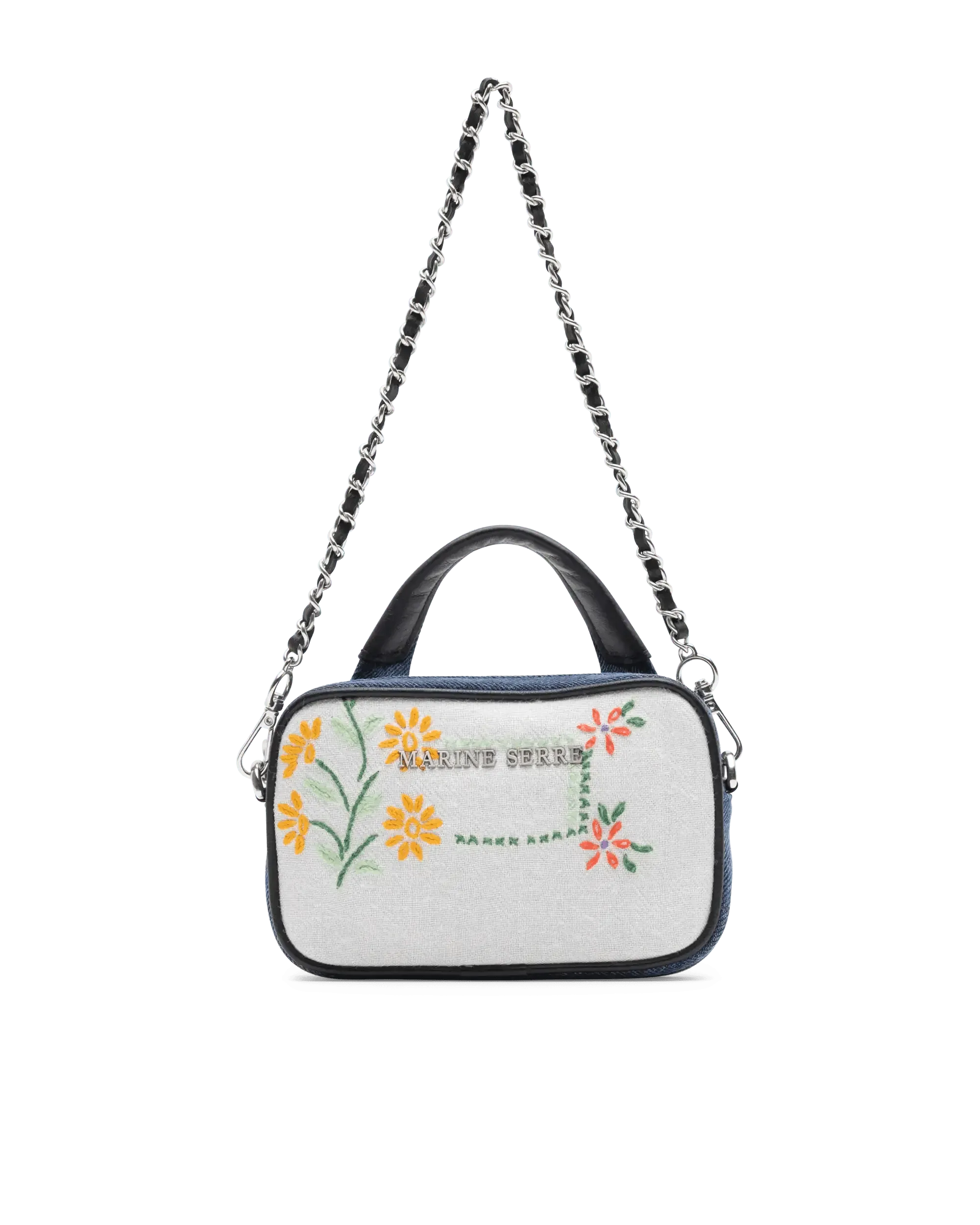 Embroidered Mini Madame Shoulder Bag - DIHSAN