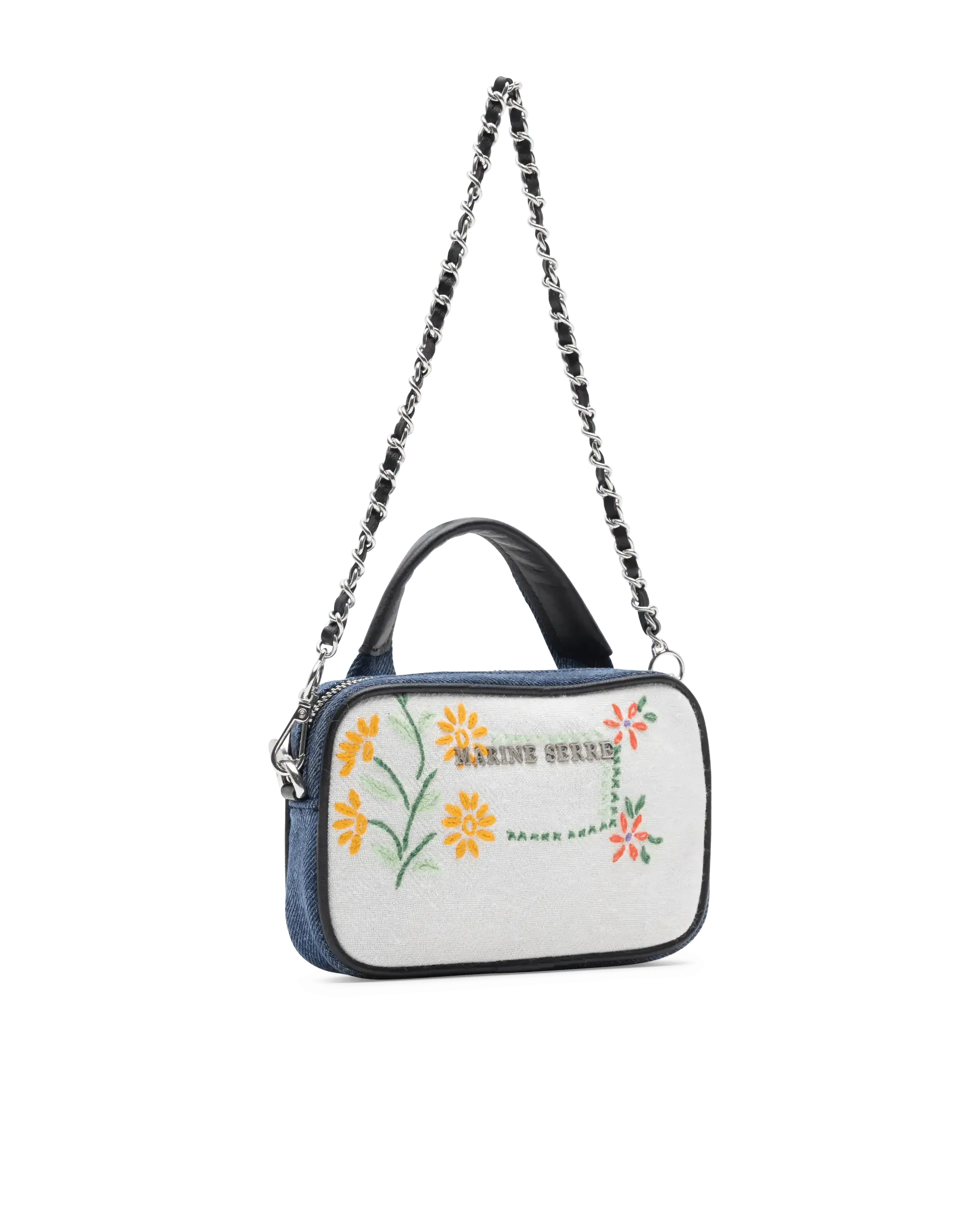 Embroidered Mini Madame Shoulder Bag - DIHSAN