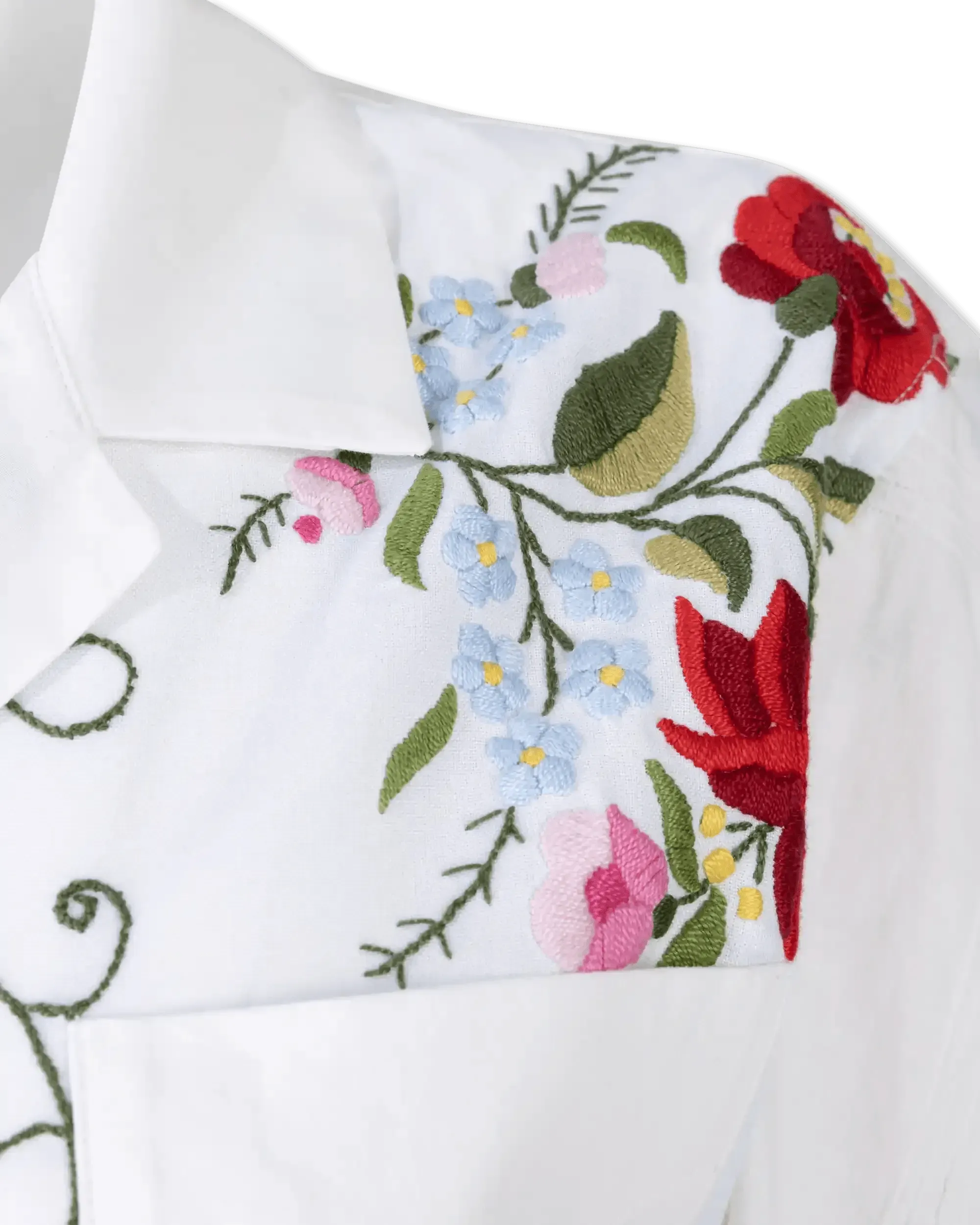 Embroidered Linen Shirt - DIHSAN
