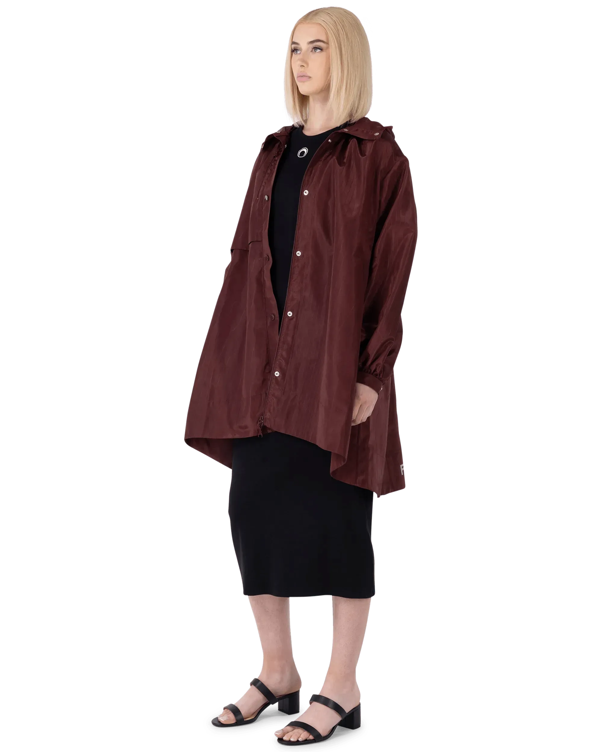 A-Line Moiré Windbreaker Jacket - DIHSAN