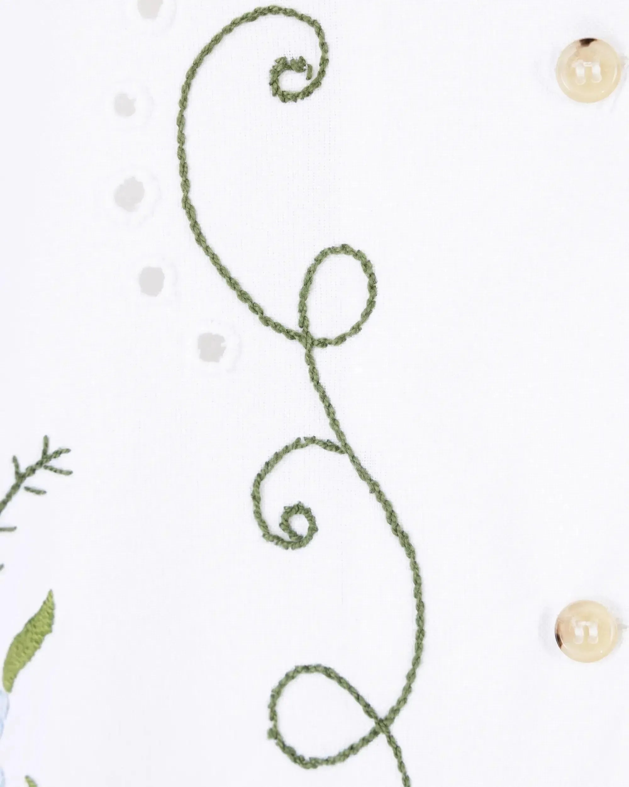 Embroidered Linen Shirt - DIHSAN