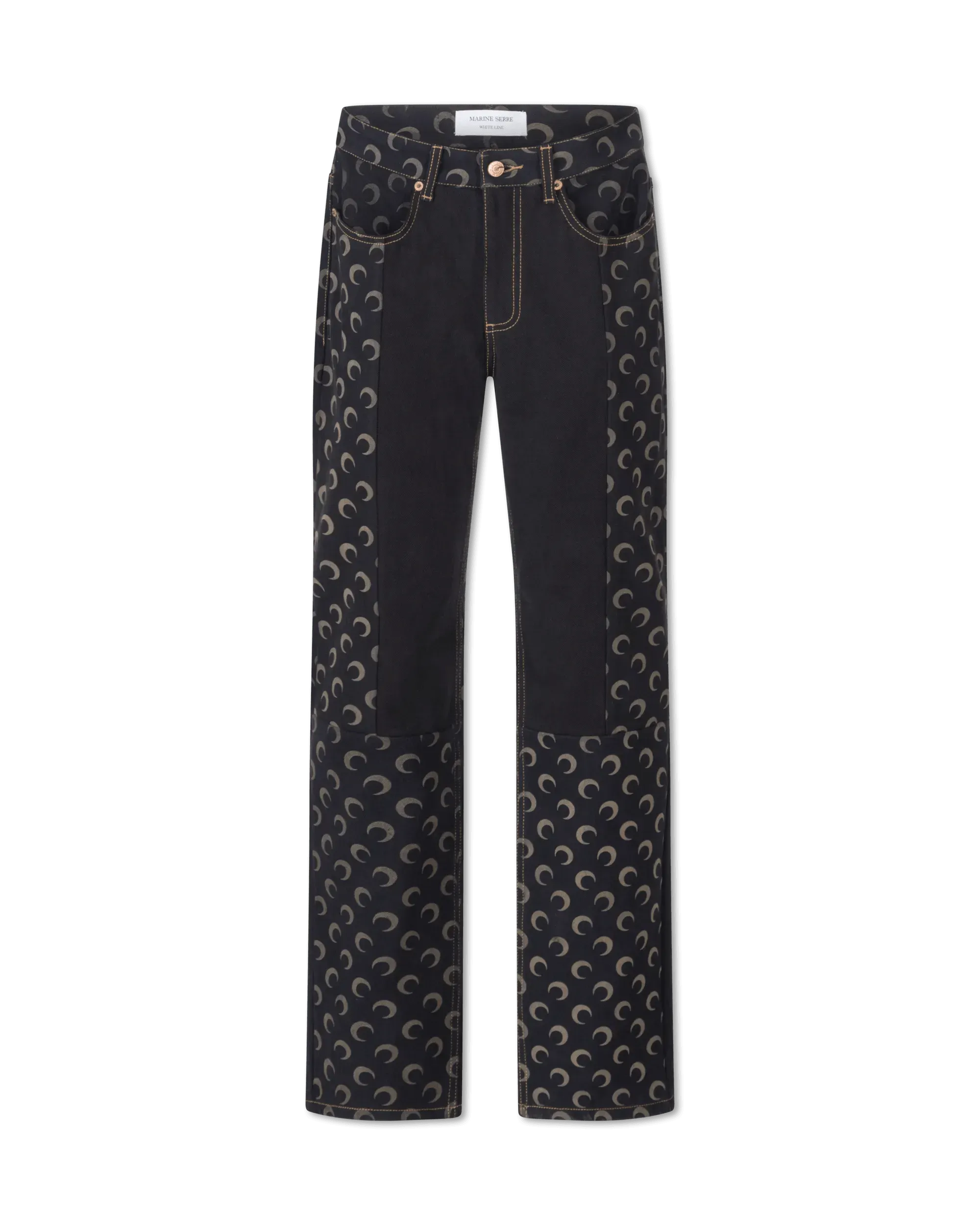Black Cotton Moon Marine Serre Jeans by Marine Serre | DIHSAN