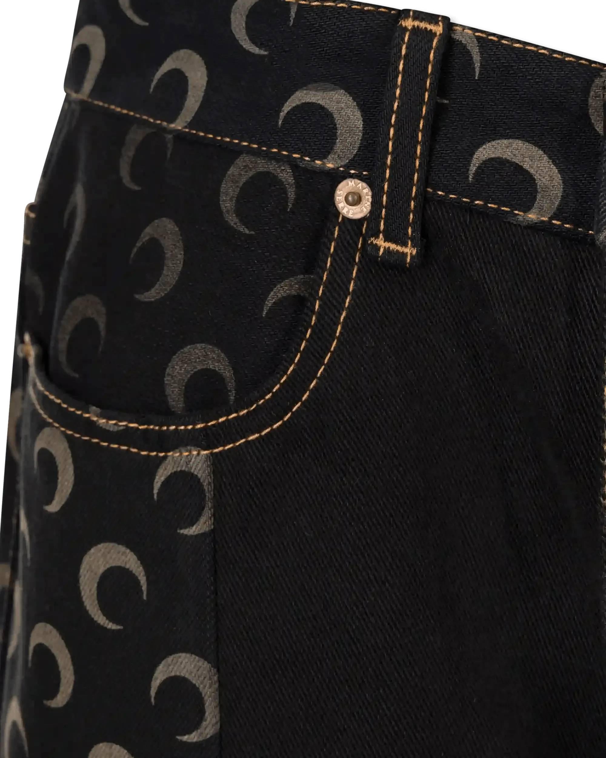 Black Cotton Moon Marine Serre Jeans by Marine Serre | DIHSAN