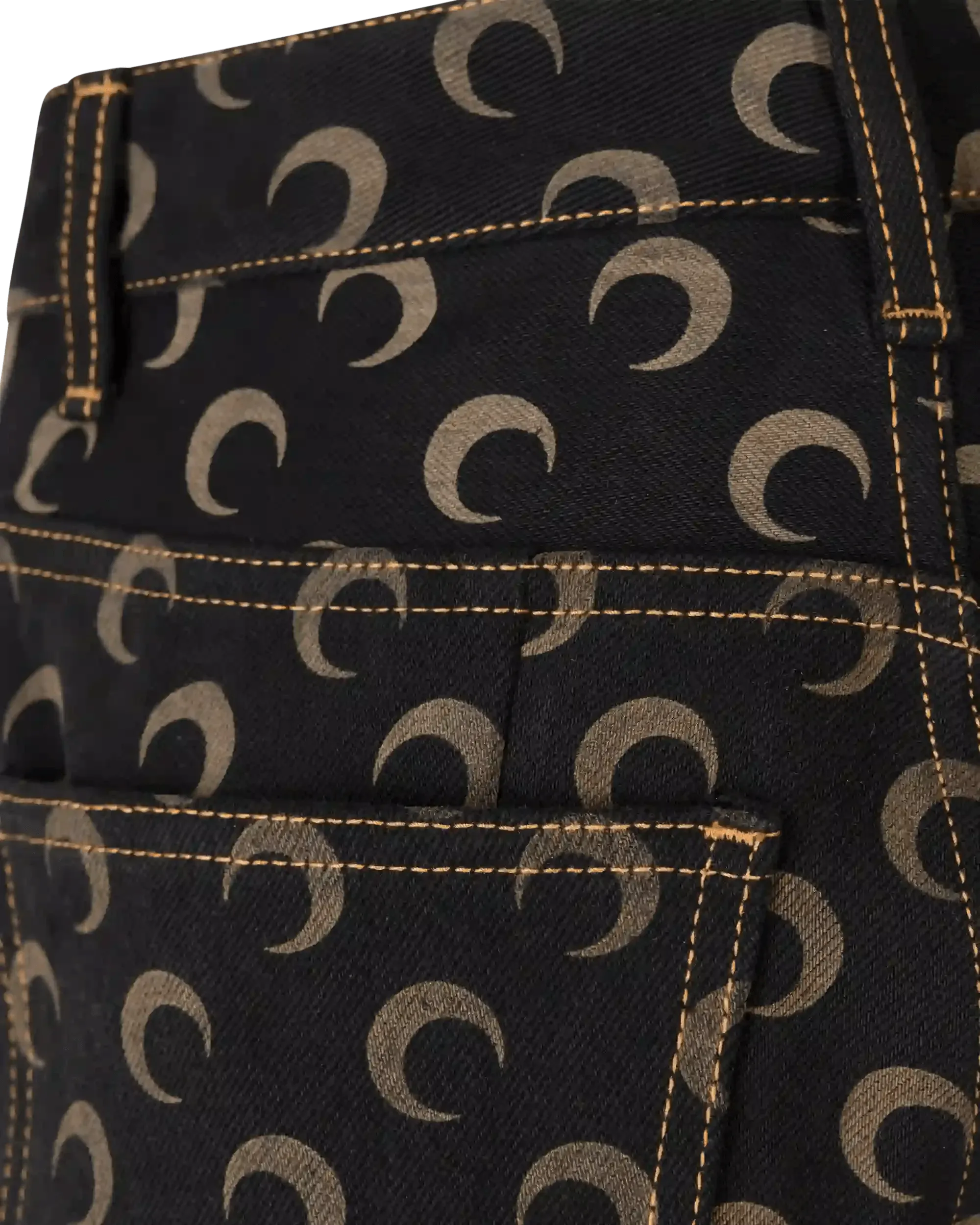 Black Cotton Moon Marine Serre Jeans by Marine Serre | DIHSAN
