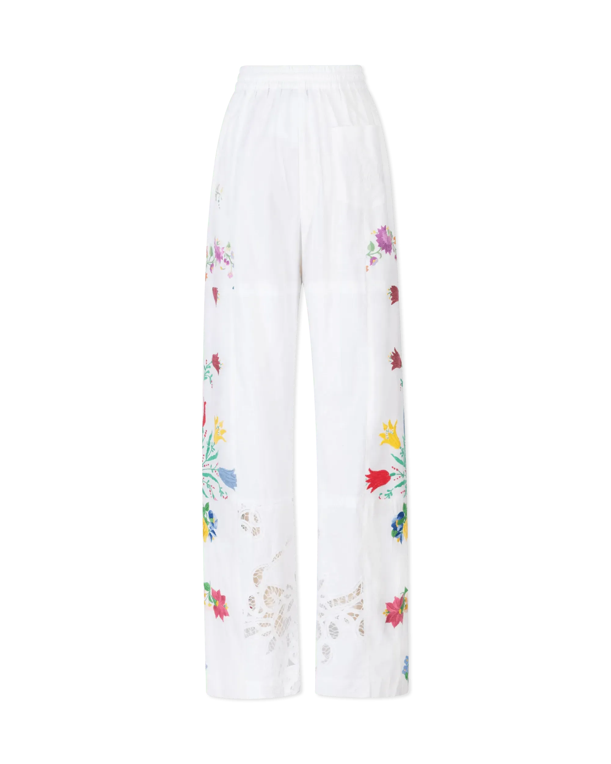 Embroidered Linen Pants - DIHSAN
