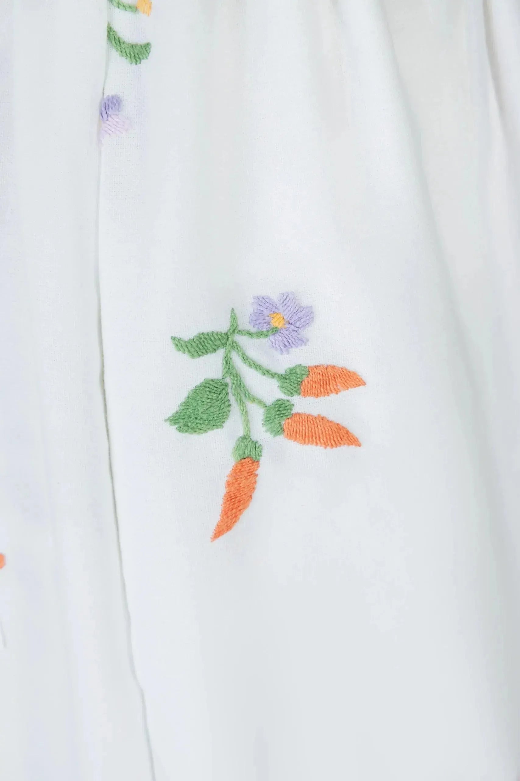 Embroidered Linen Pants - DIHSAN