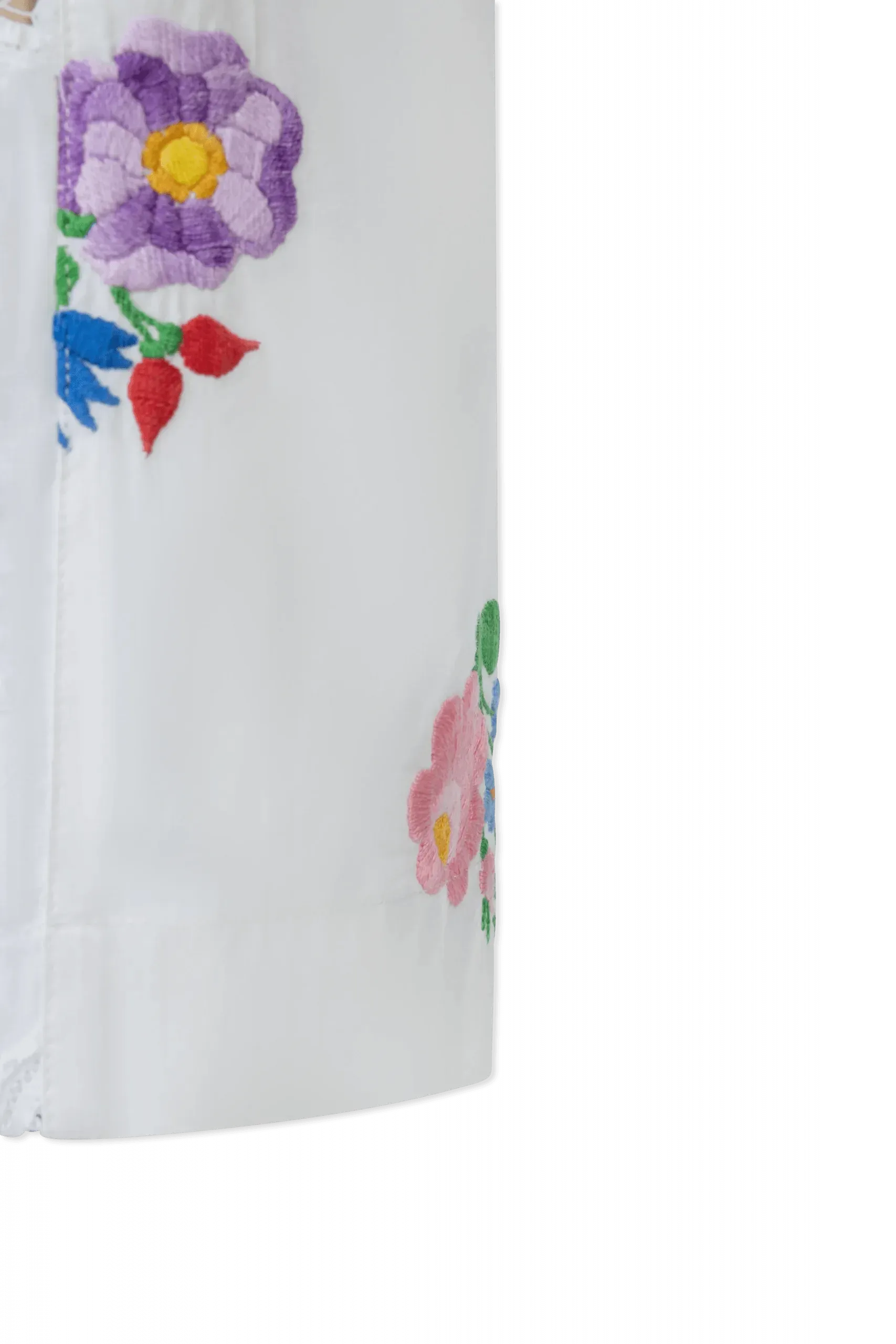Embroidered Linen Pants - DIHSAN