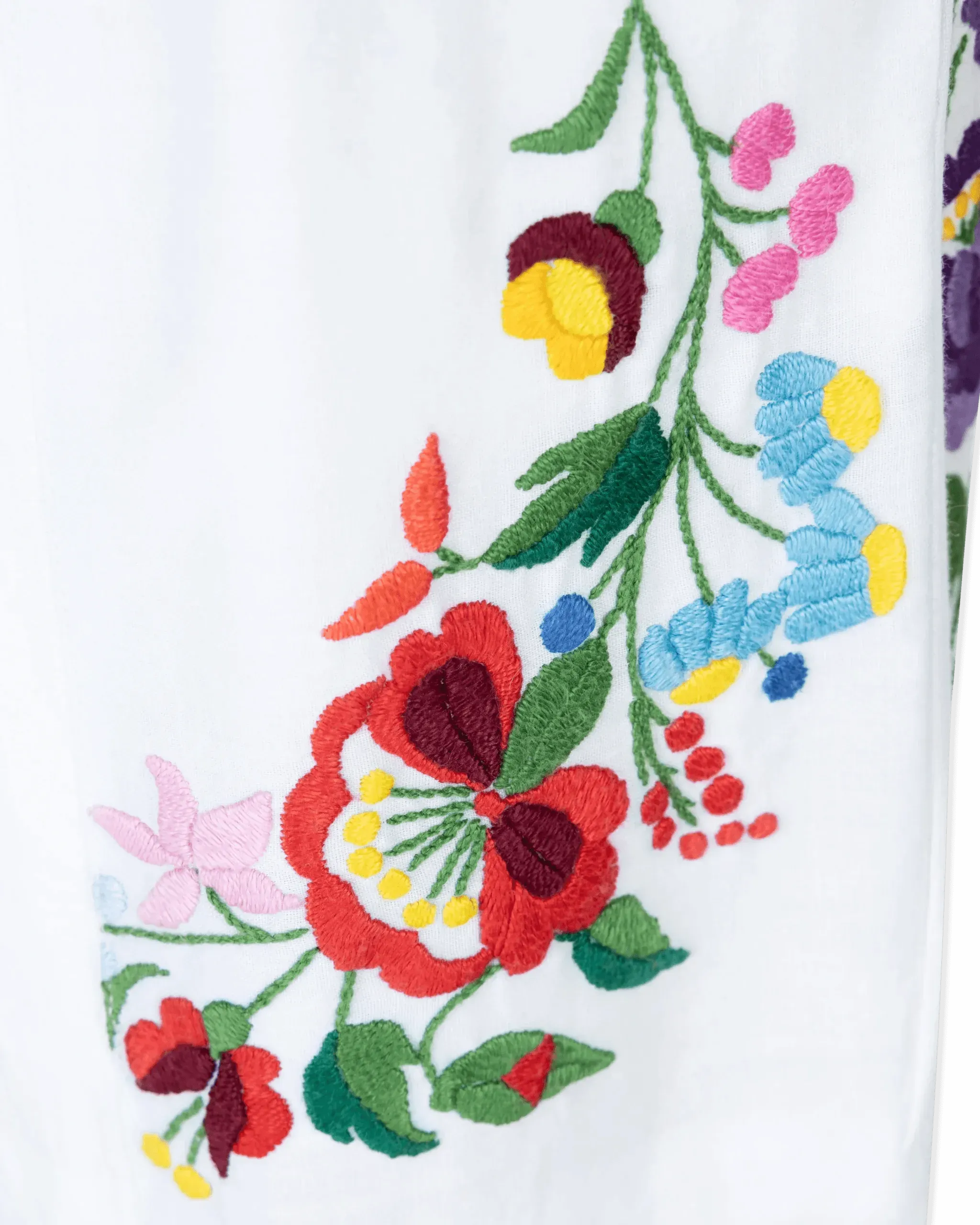 Embroidered Linen Pants - DIHSAN