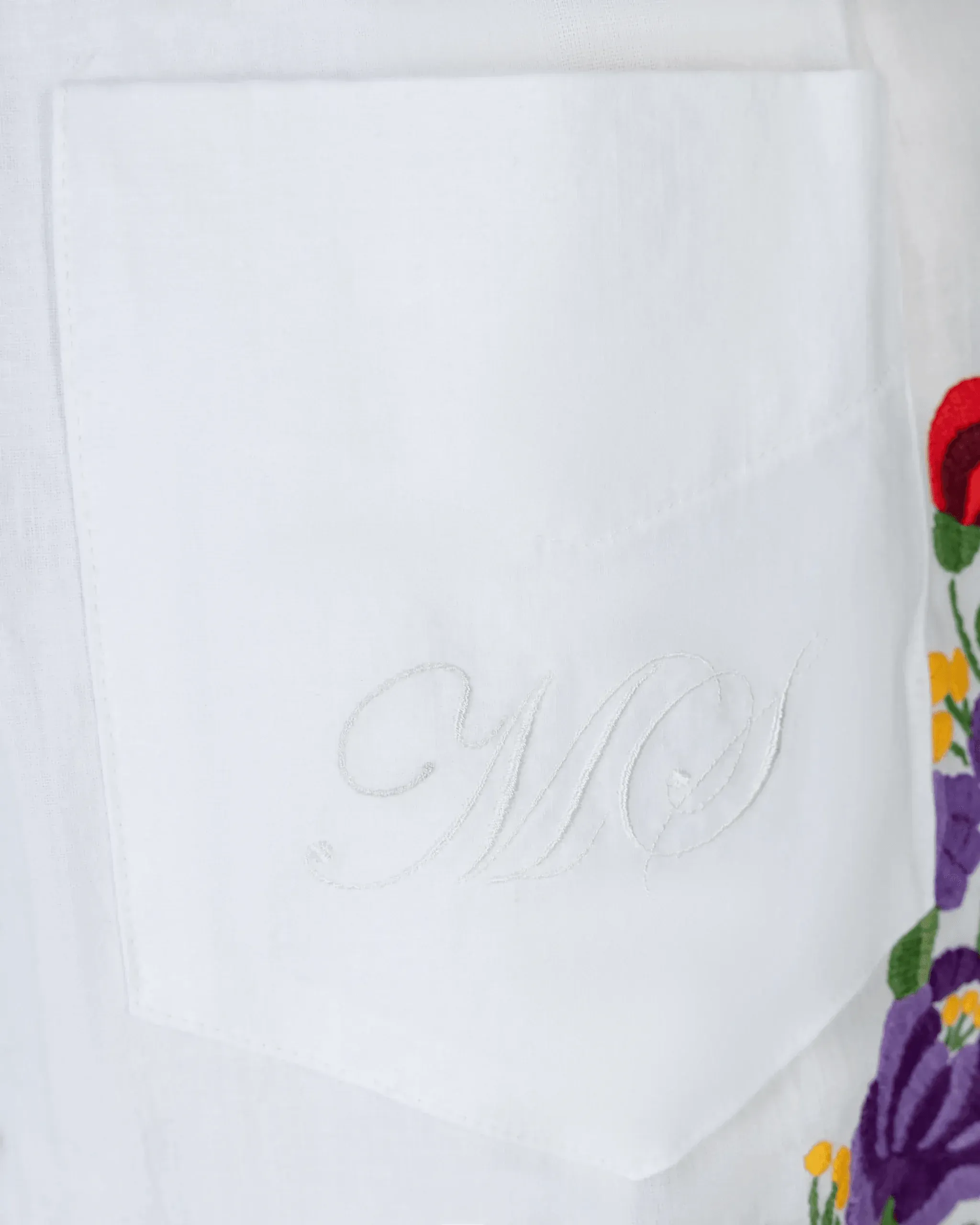Embroidered Linen Pants - DIHSAN