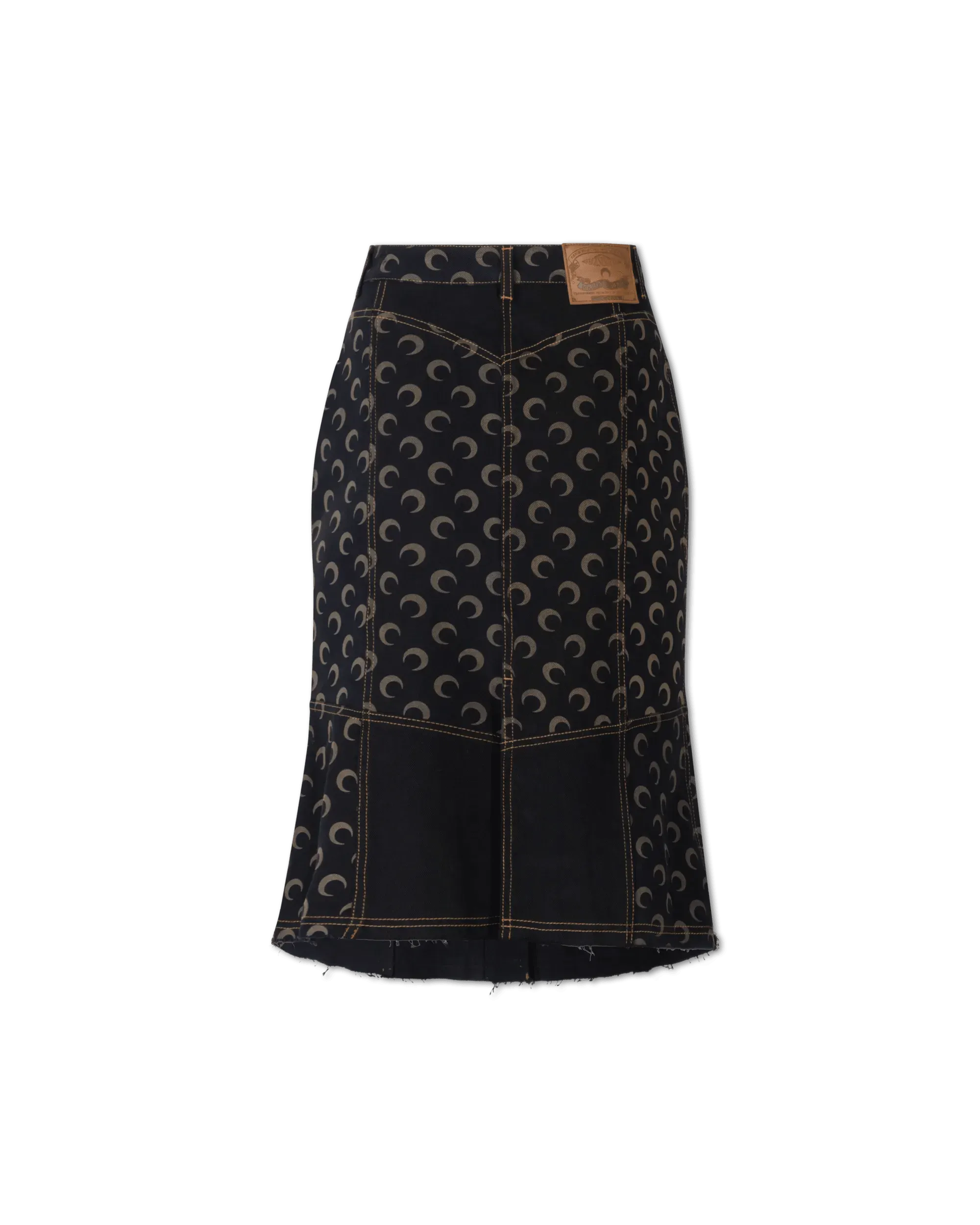 Moon Denim Button-Down Midi Skirt - DIHSAN