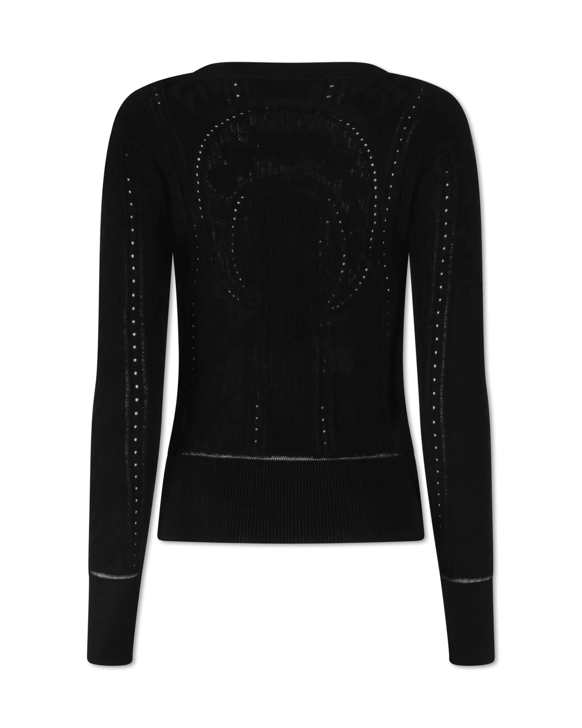 Lunar Pointelle Knit Cardigan - DIHSAN