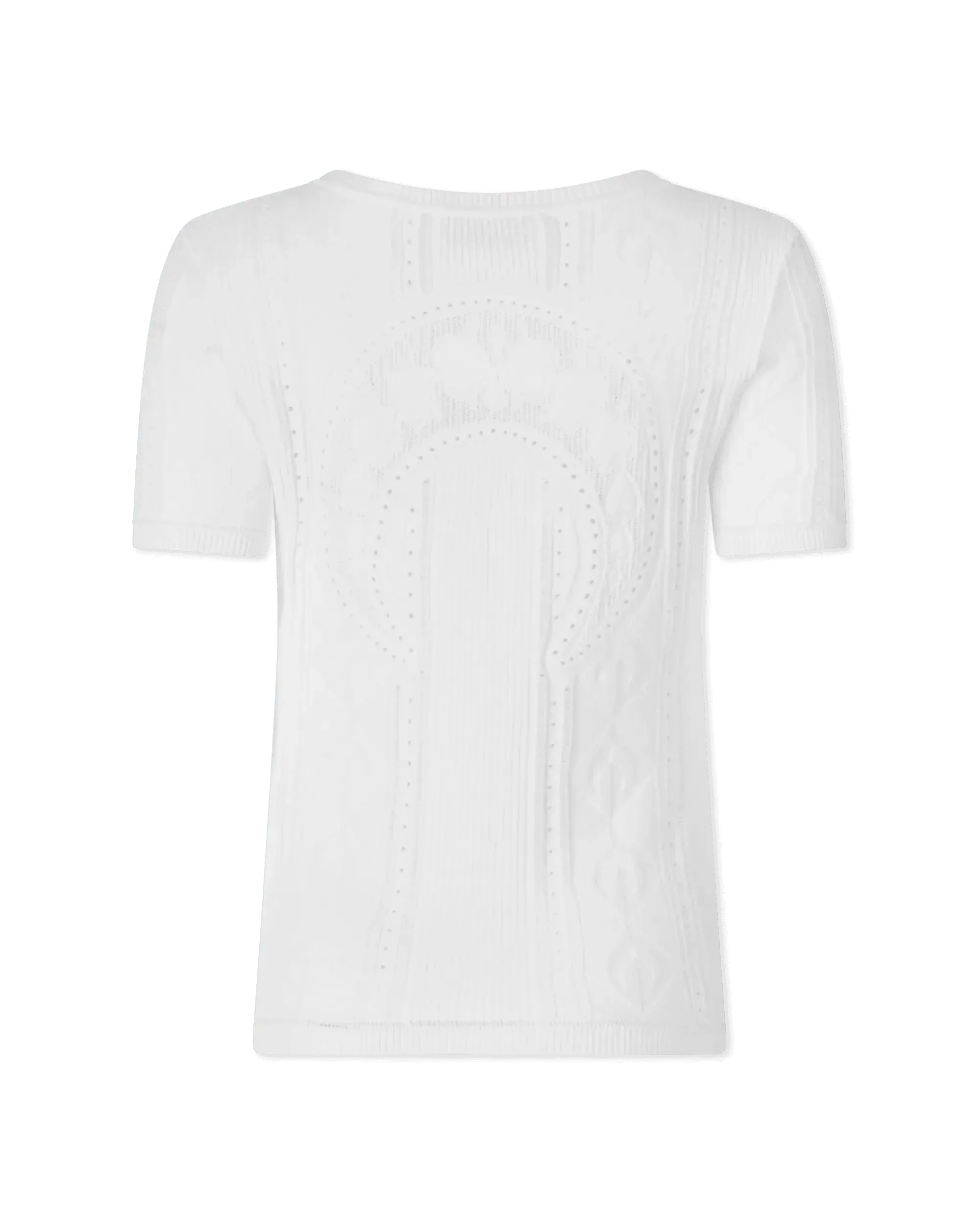 Lunar Pointelle Knit Short Sleeve Top - DIHSAN