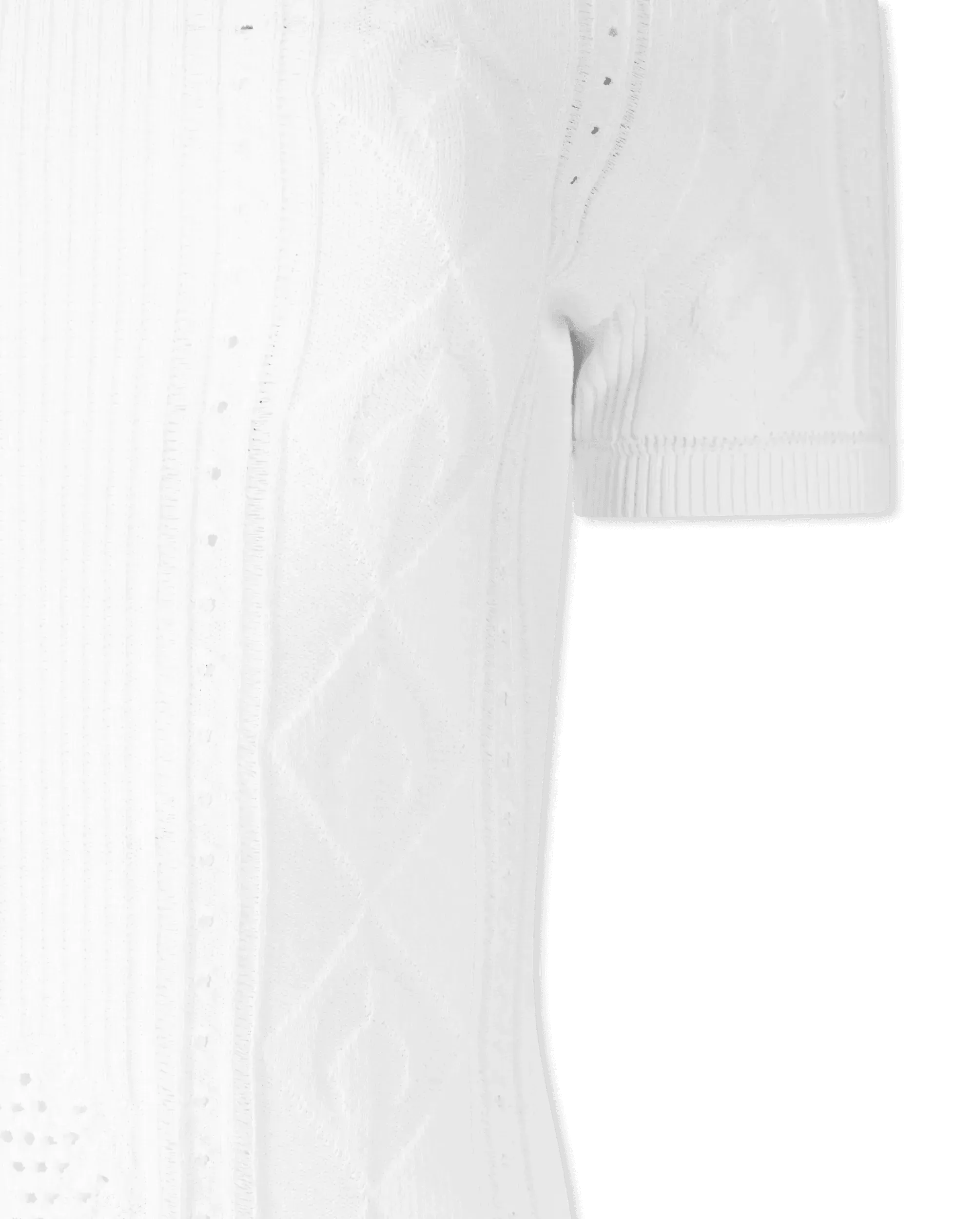 Lunar Pointelle Knit Short Sleeve Top - DIHSAN