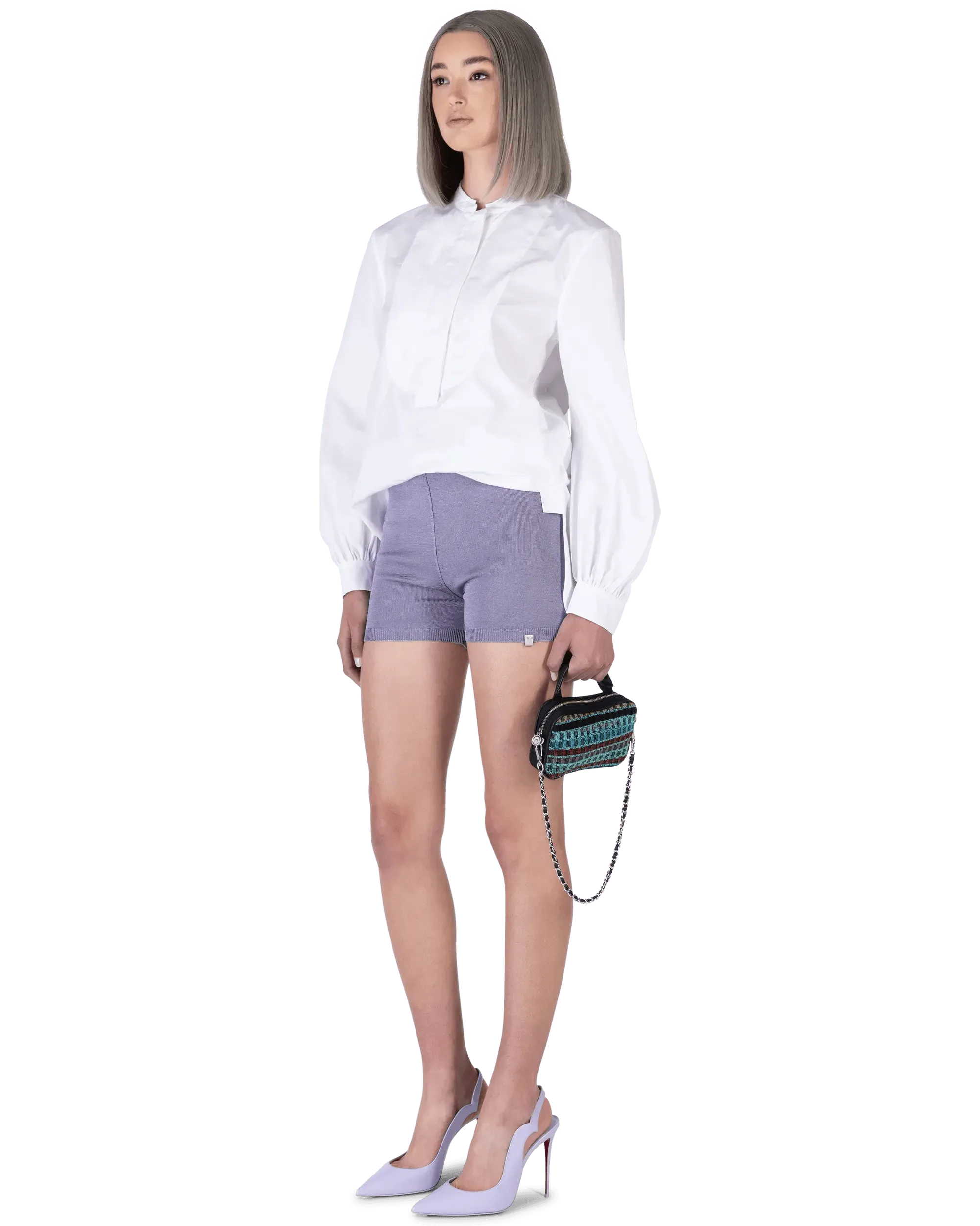 Textured Mini Madame Shoulder Bag - DIHSAN
