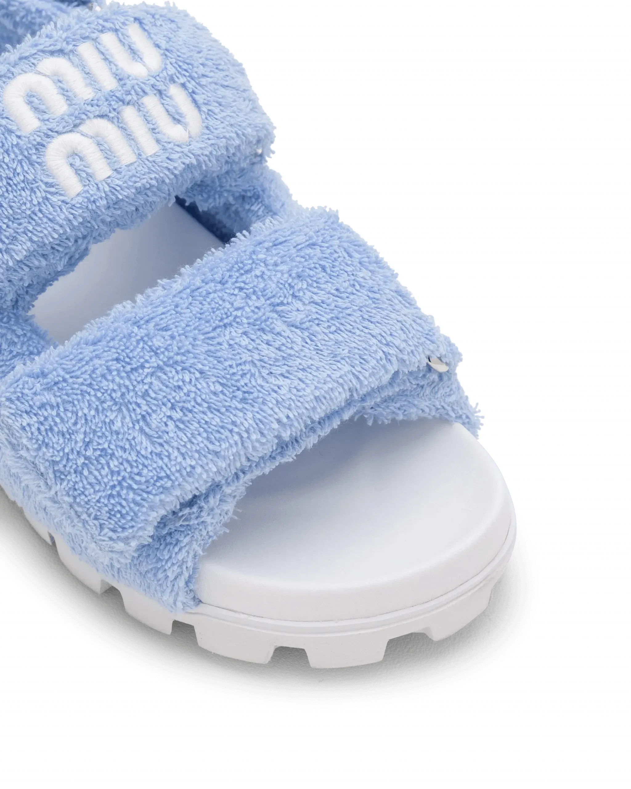 Terry Cloth Doublestrap Sandals - DIHSAN