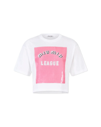 Sequinned Logo Cropped T-Shirt - DIHSAN