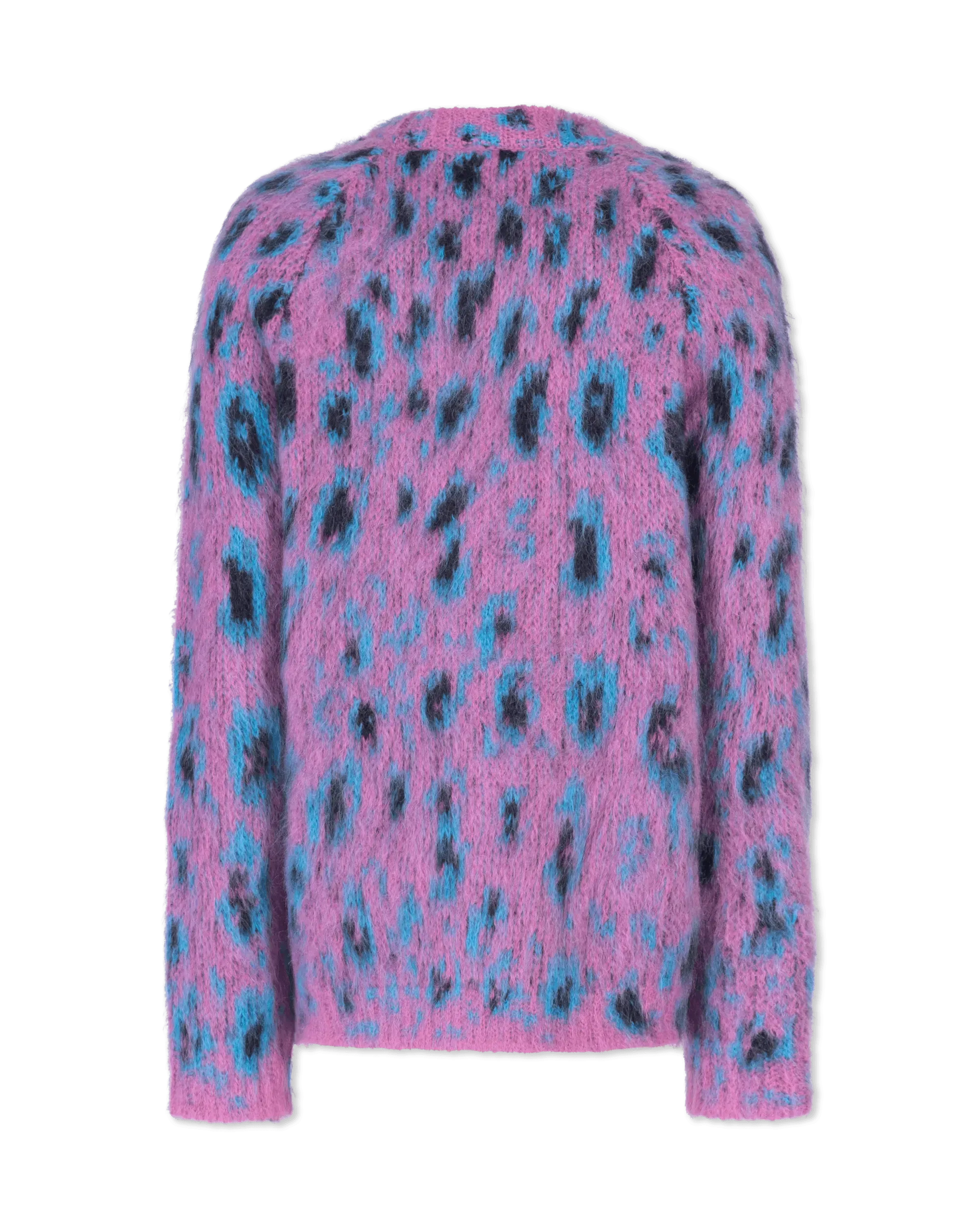 Mohair Leopard Print F3 Cardigan - DIHSAN