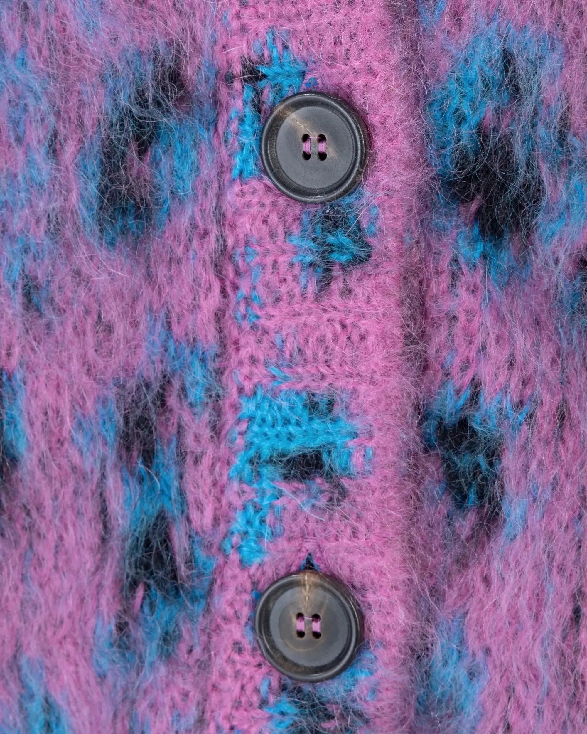 Mohair Leopard Print F3 Cardigan - DIHSAN