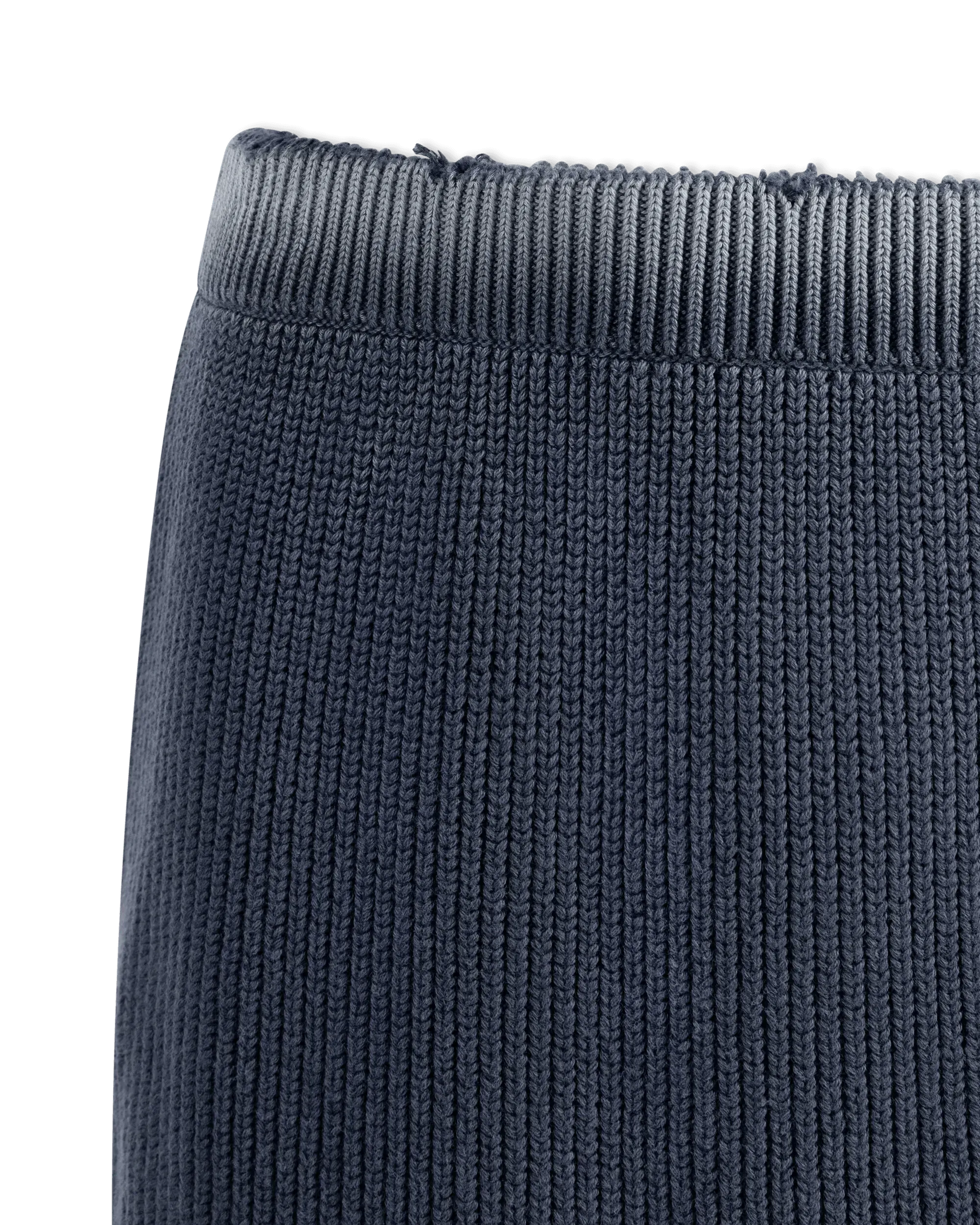 Cotton Ribbed Midi Skirt - DIHSAN