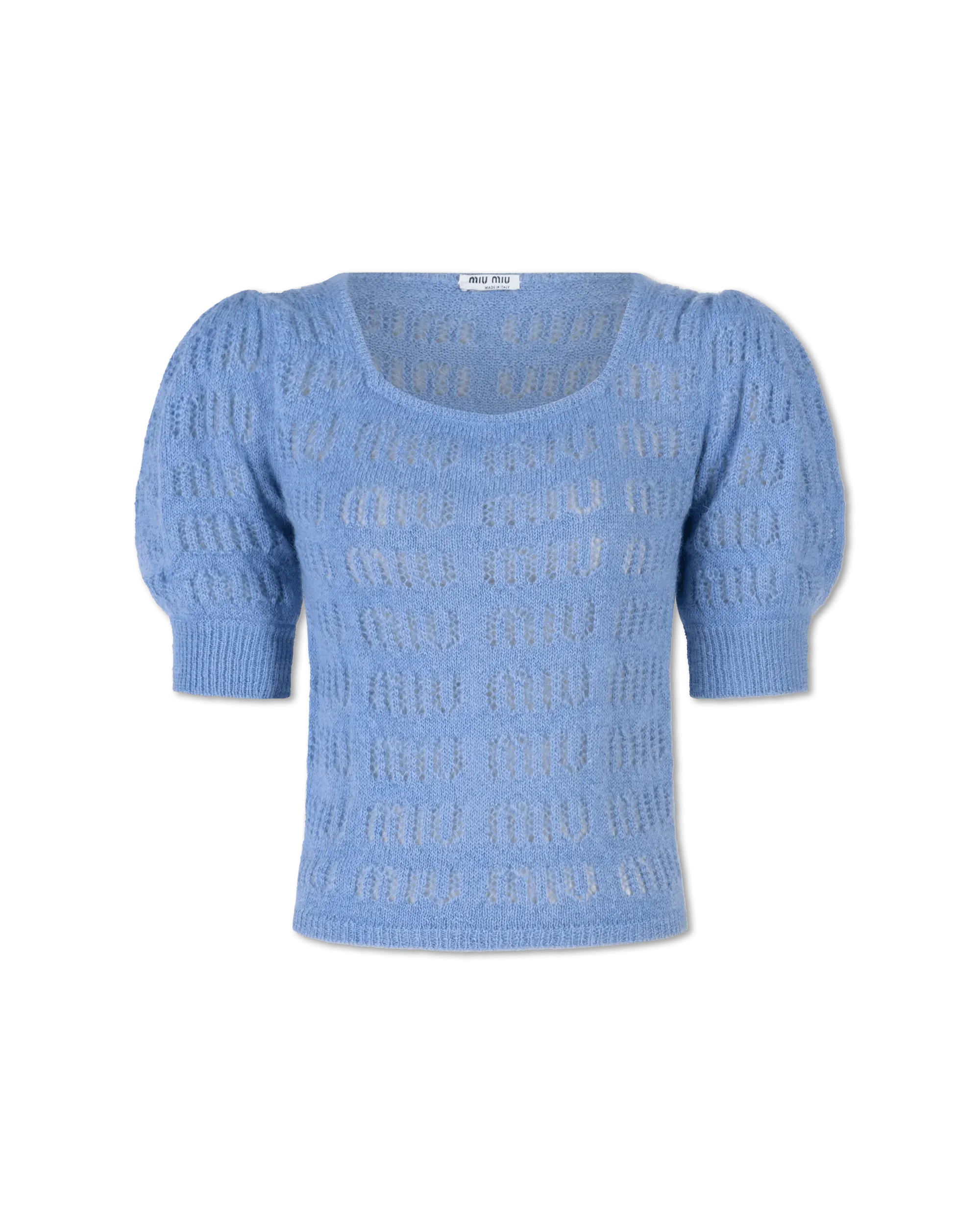 Puff Sleeve Mohair F7 Sweater - DIHSAN