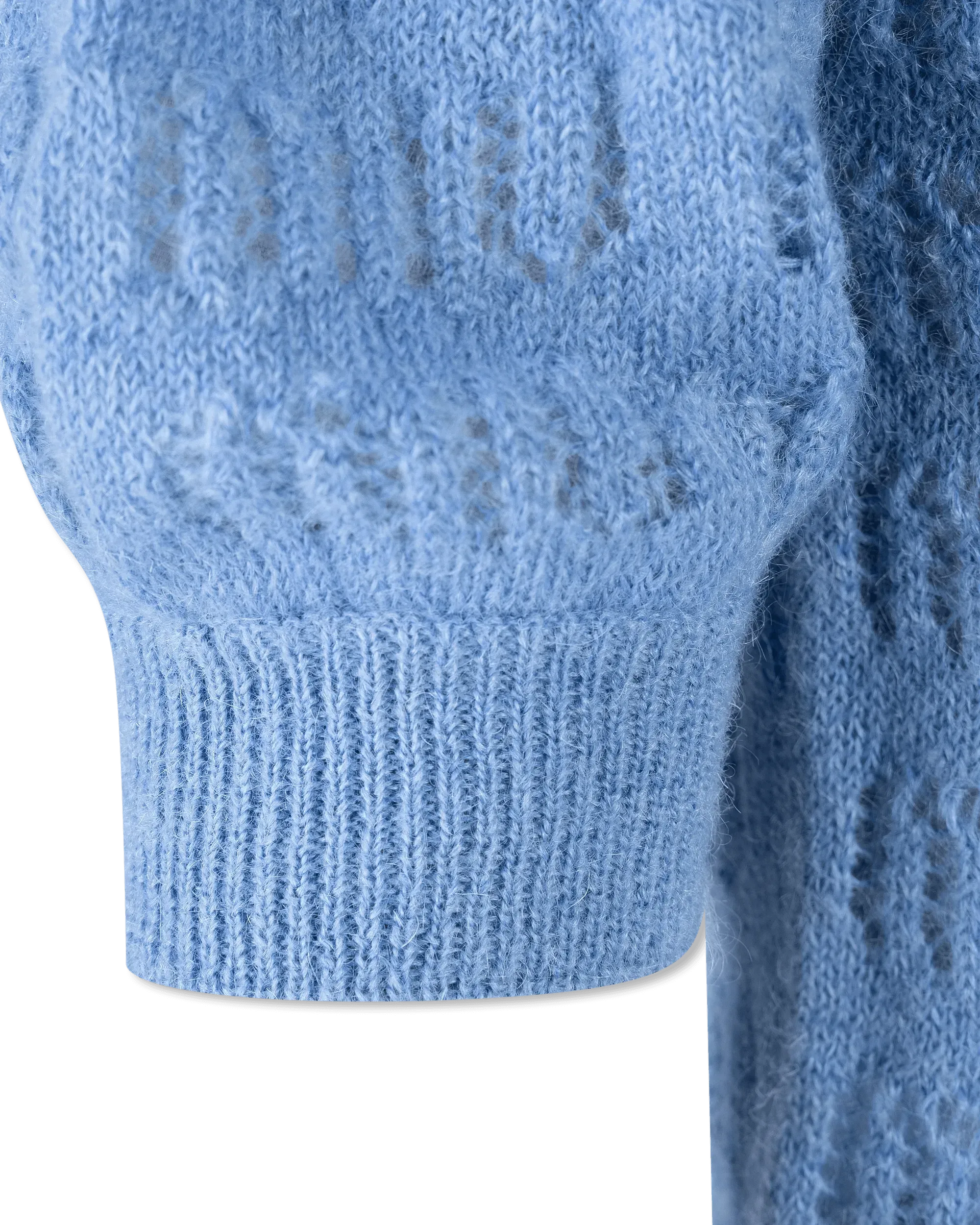 Puff Sleeve Mohair F7 Sweater - DIHSAN