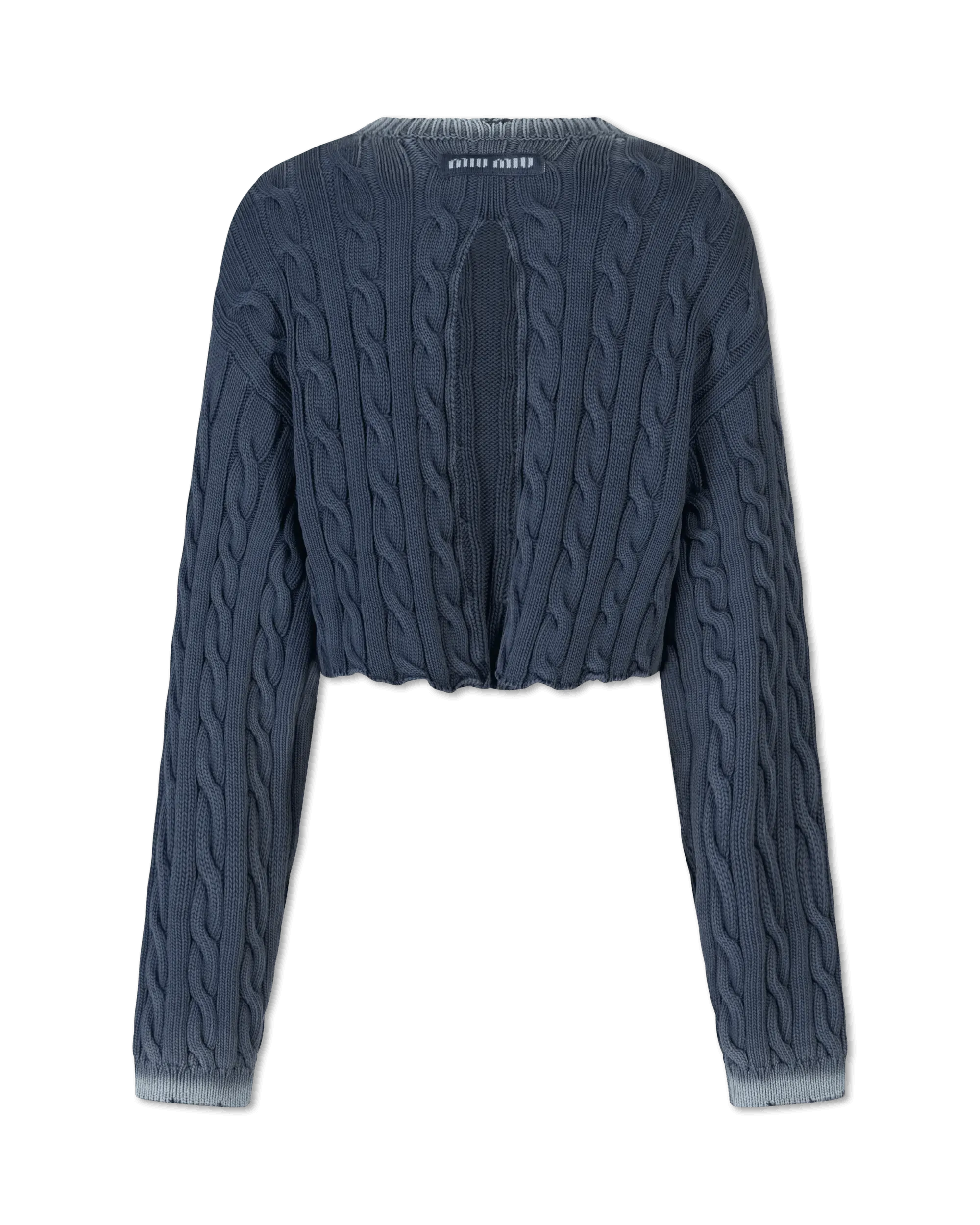 Woven Knit Cropped Sweater - DIHSAN