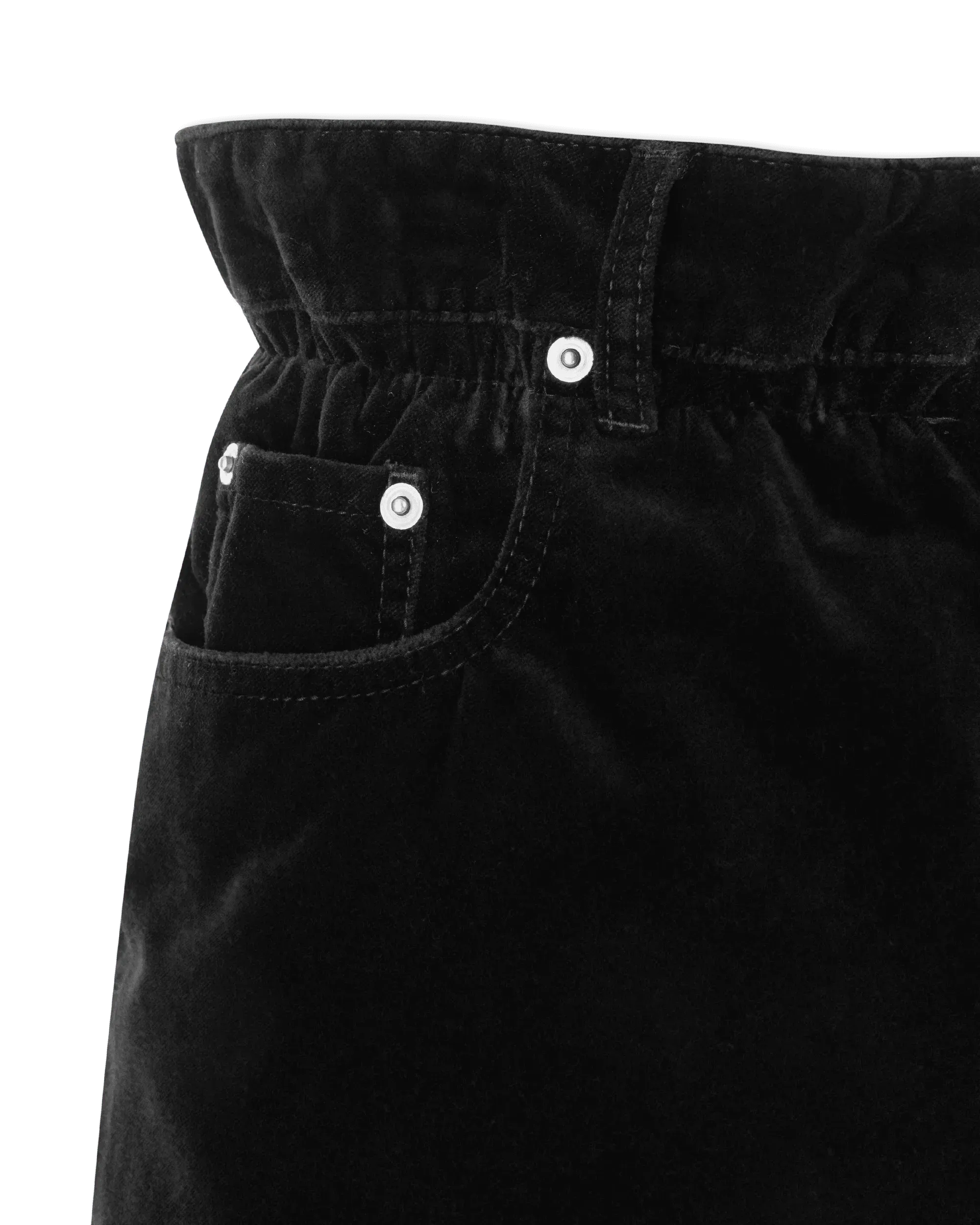 Paperbag Waist Velvet Shorts - DIHSAN