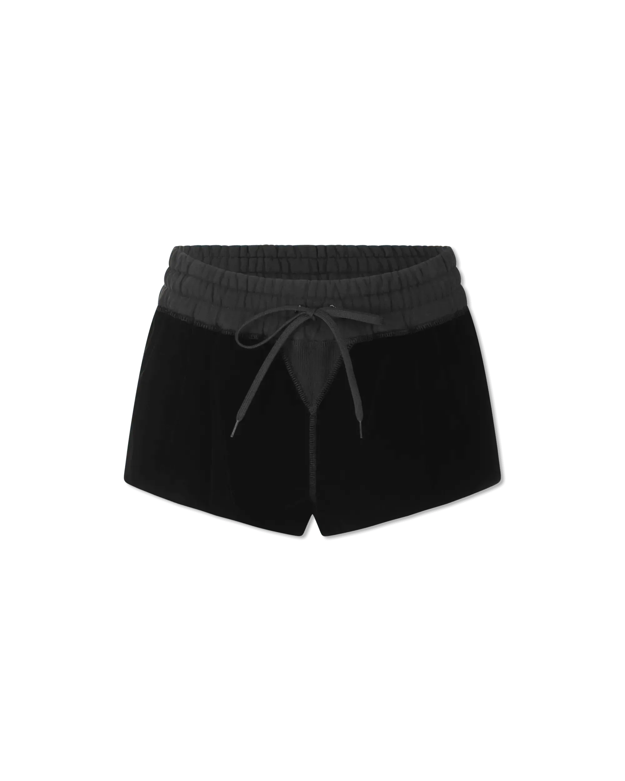 Embroidered Velvet Short Shorts - DIHSAN