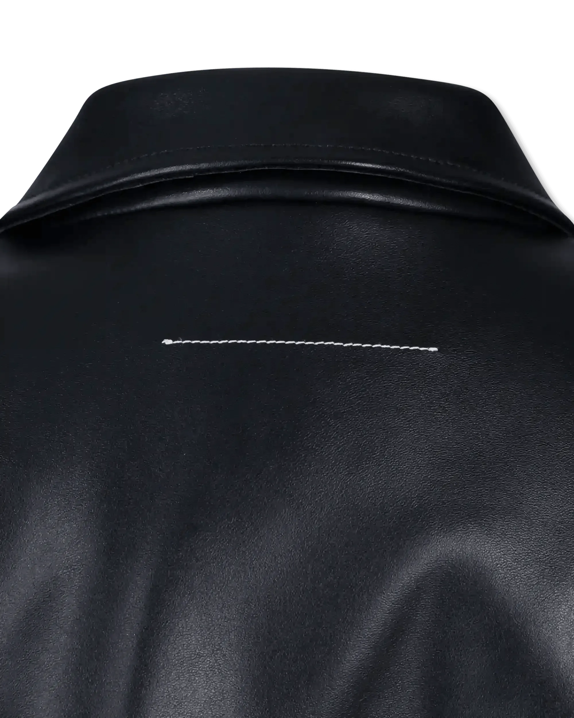 Belted Faux Leather Trench Coat - DIHSAN