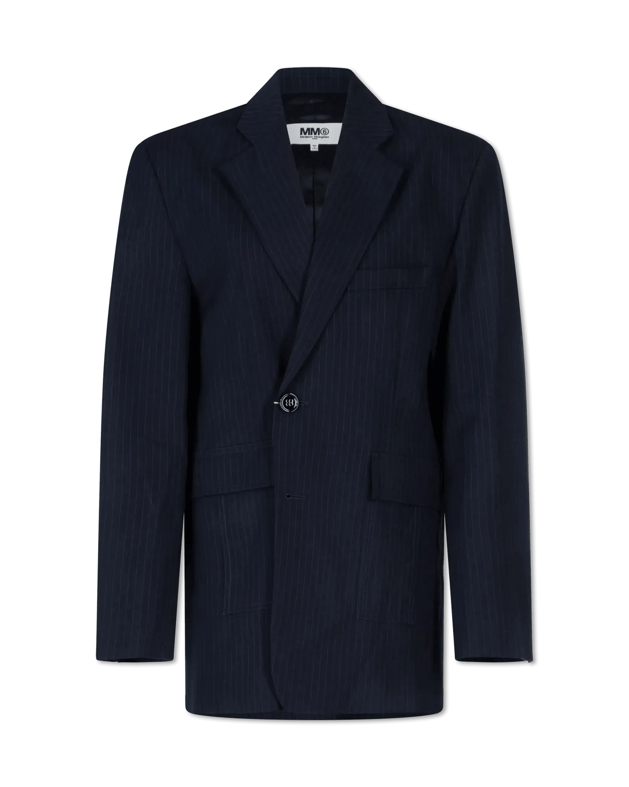 Pinstripe Oversized Blazer - DIHSAN