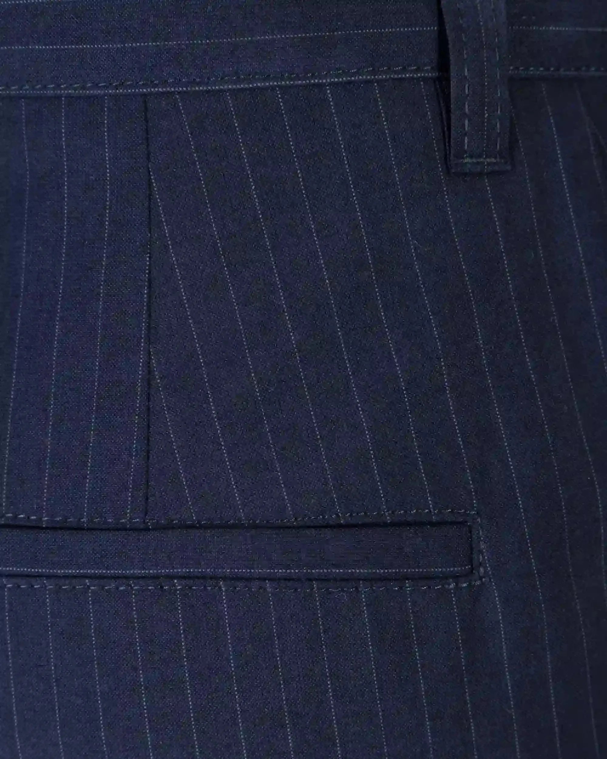 Straight Leg Pinstripe Pants - DIHSAN