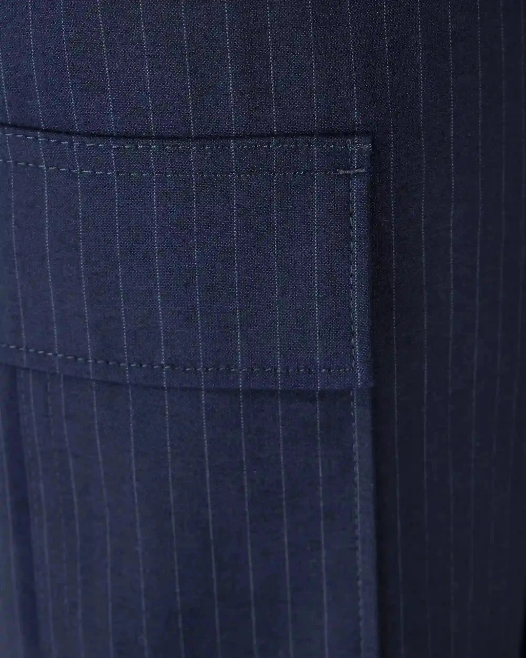 Straight Leg Pinstripe Pants - DIHSAN