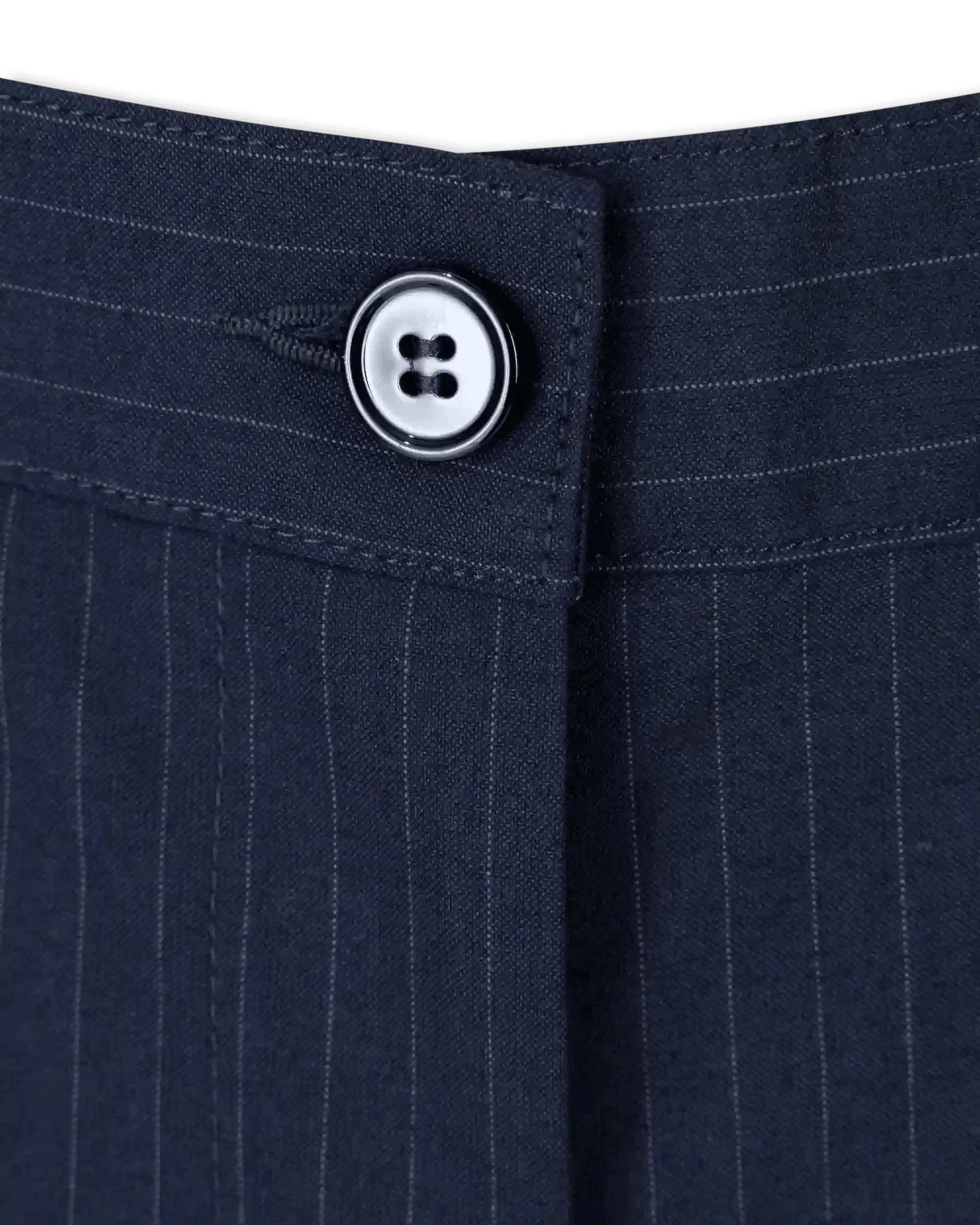 Straight Leg Pinstripe Pants - DIHSAN