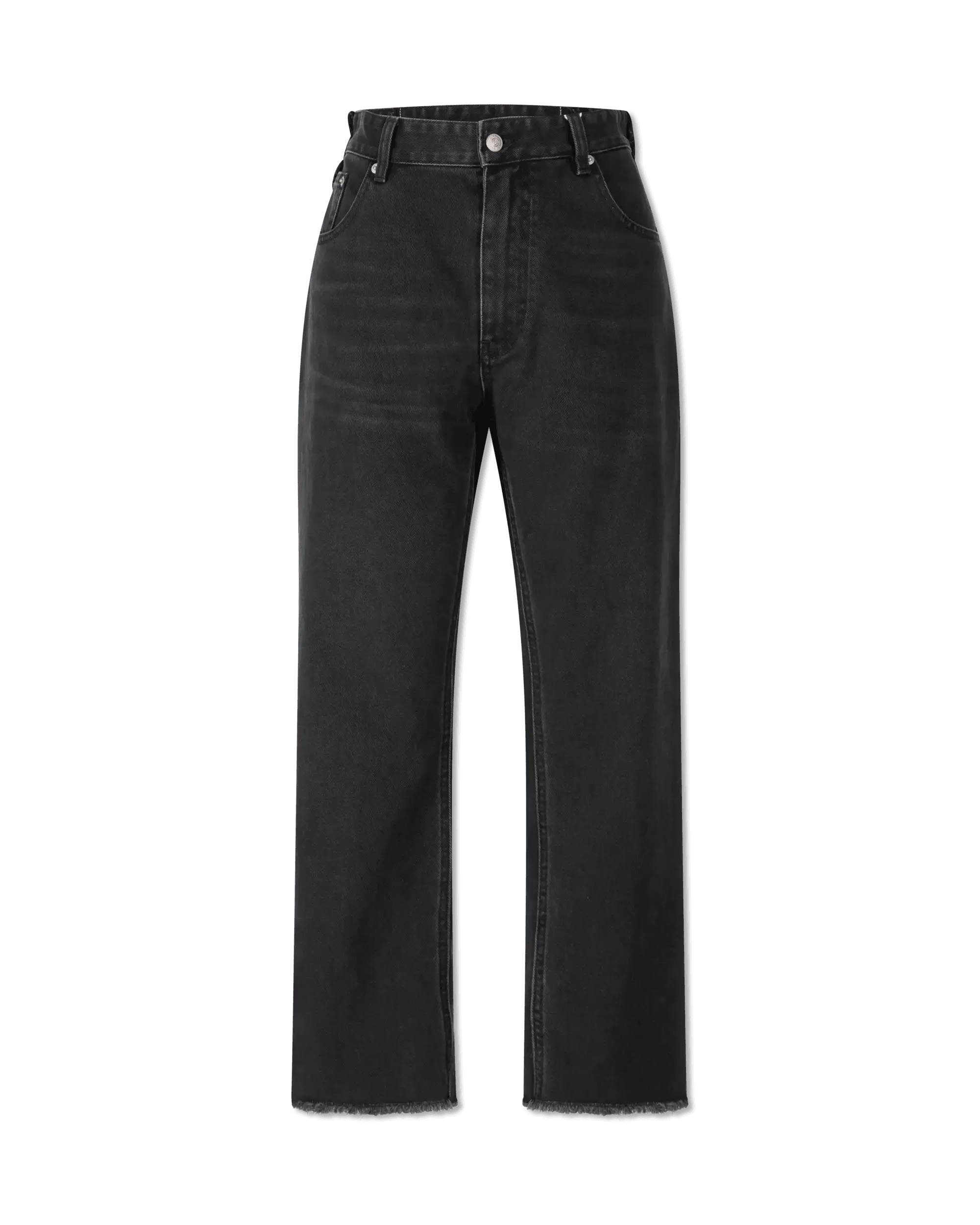 Frayed Hem Straight Leg Jeans - DIHSAN