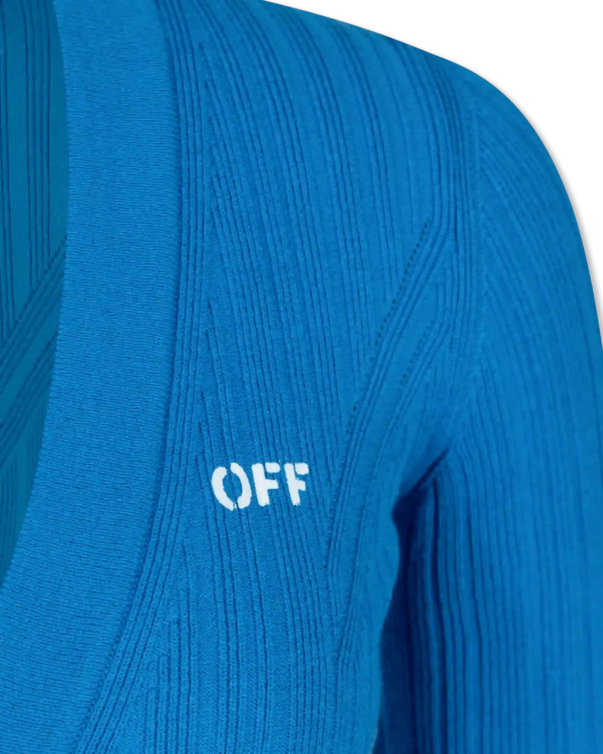 Logo-Stamped Ribbed Knit Cardigan - DIHSAN