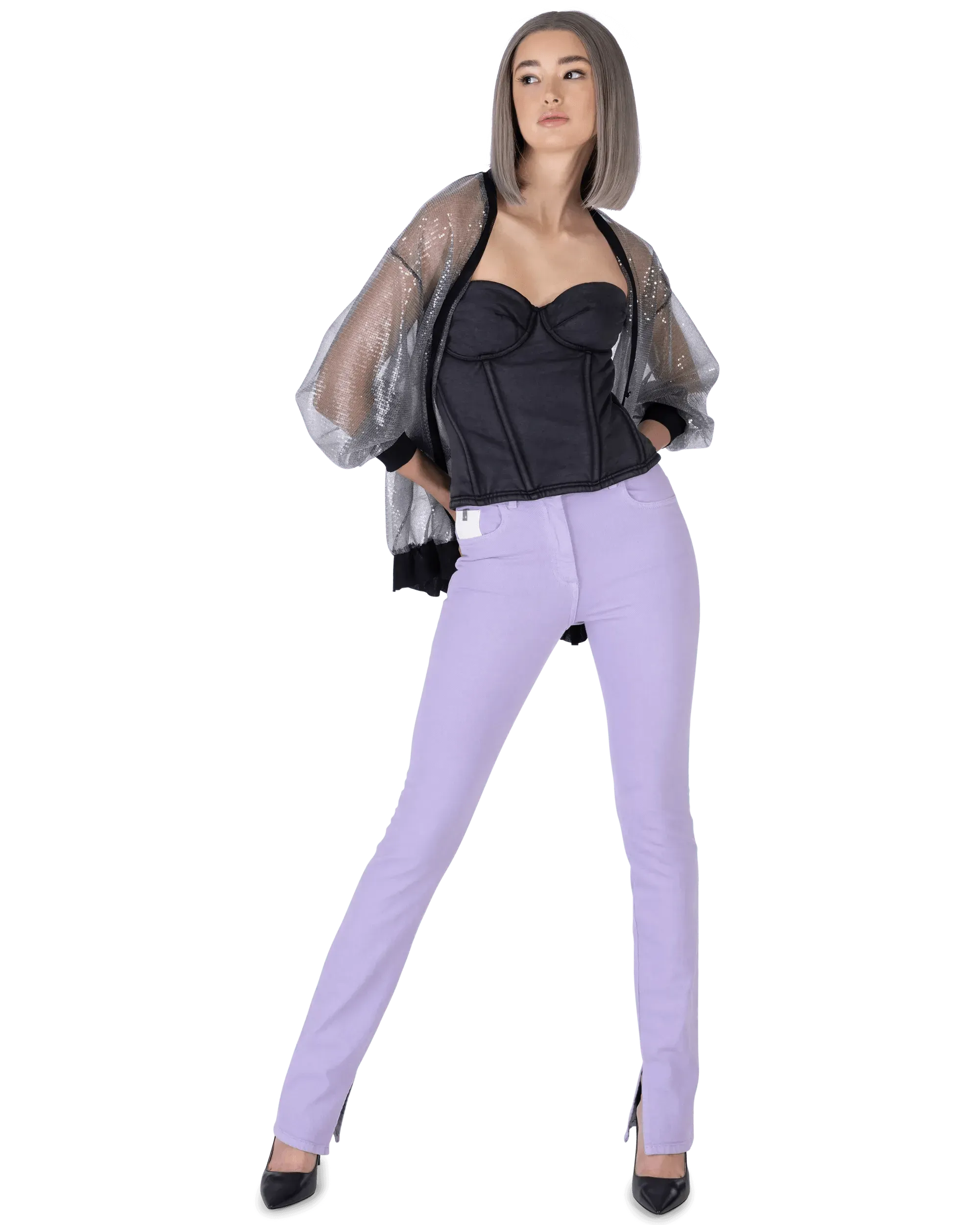Sheer Sequined Cardigan - DIHSAN