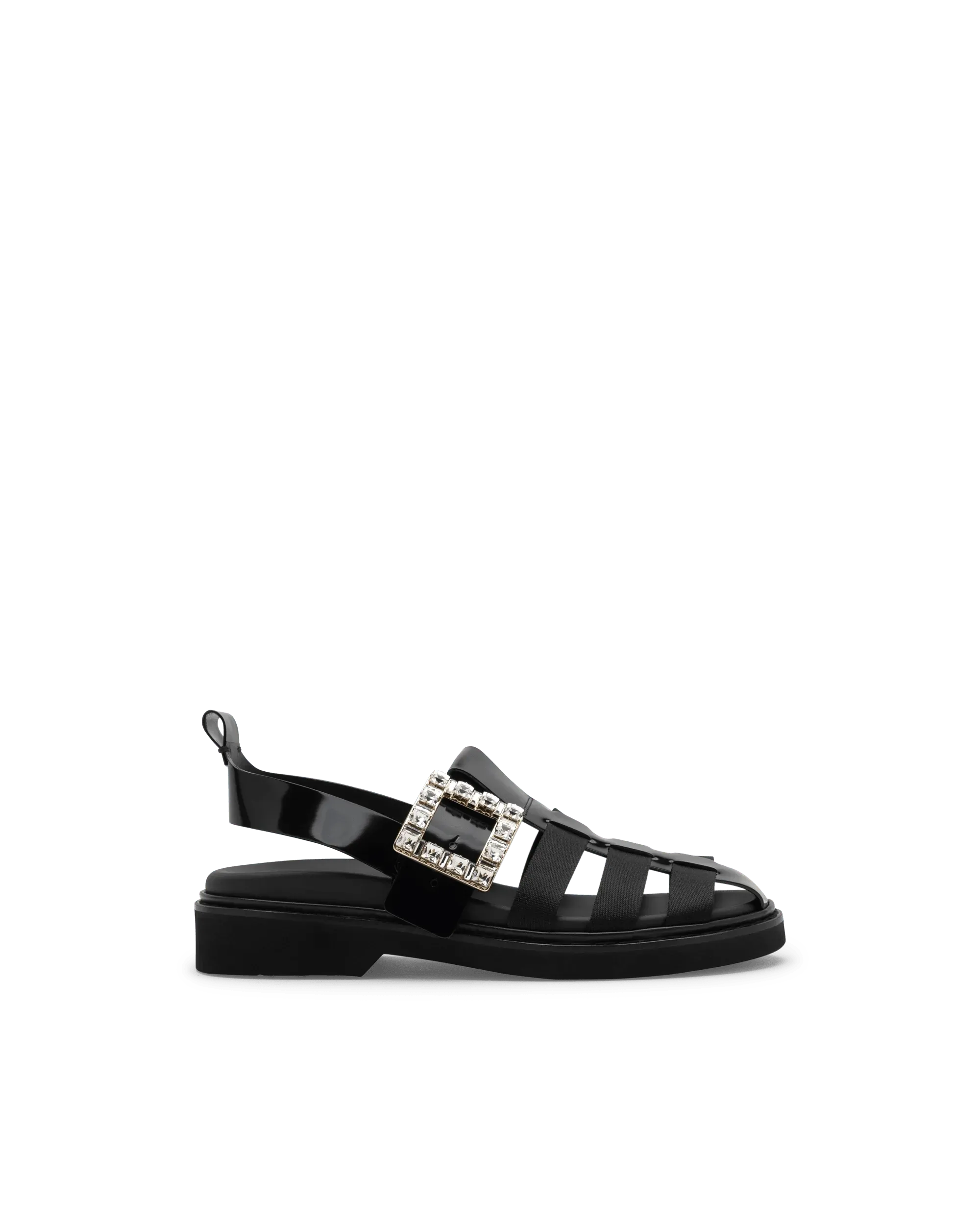 Viv Rangers Strass Buckle Fisherman Sandals - DIHSAN