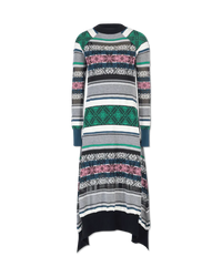 Jacquard Knit Sweater Dress - DIHSAN
