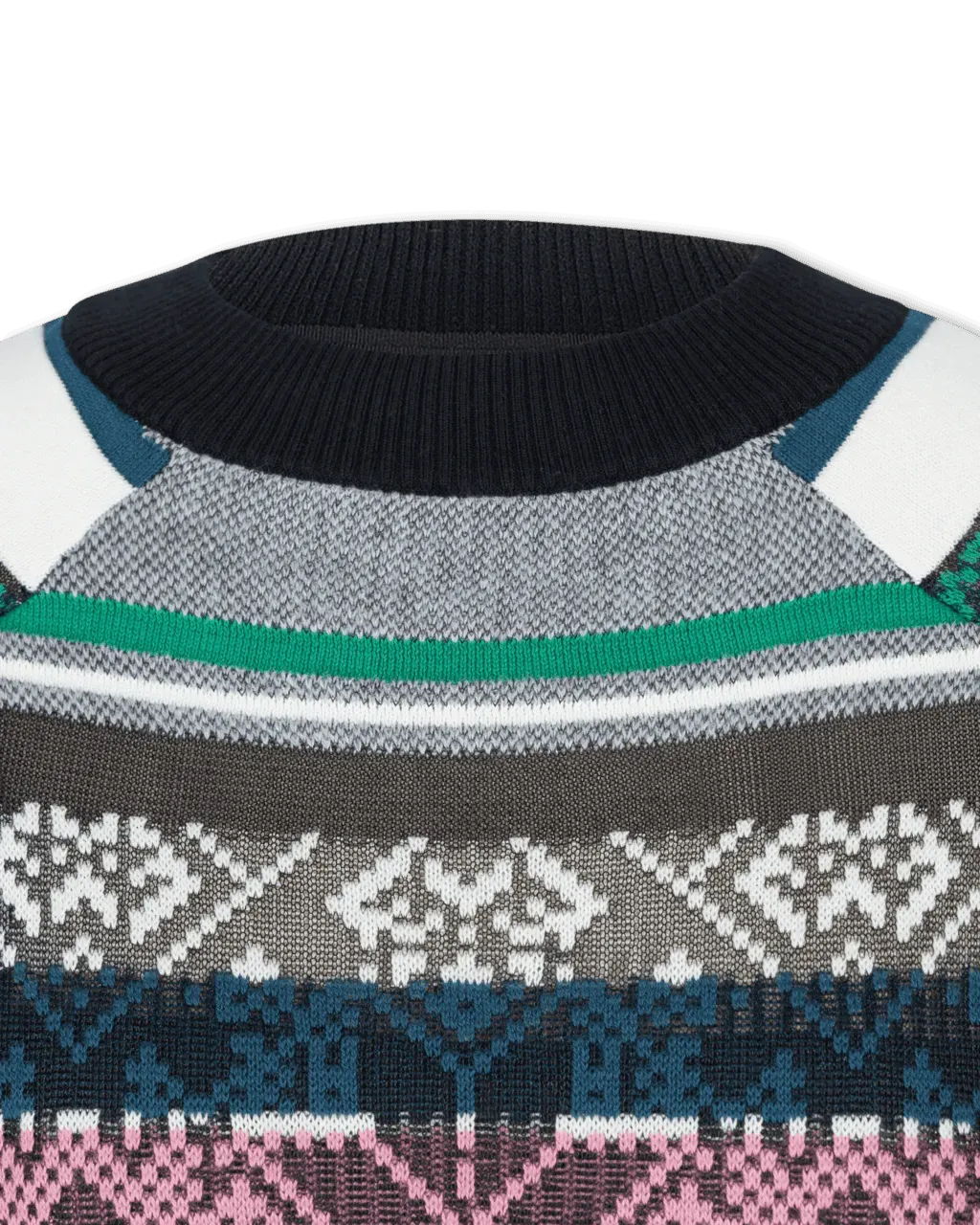 Jacquard Knit Sweater Dress - DIHSAN