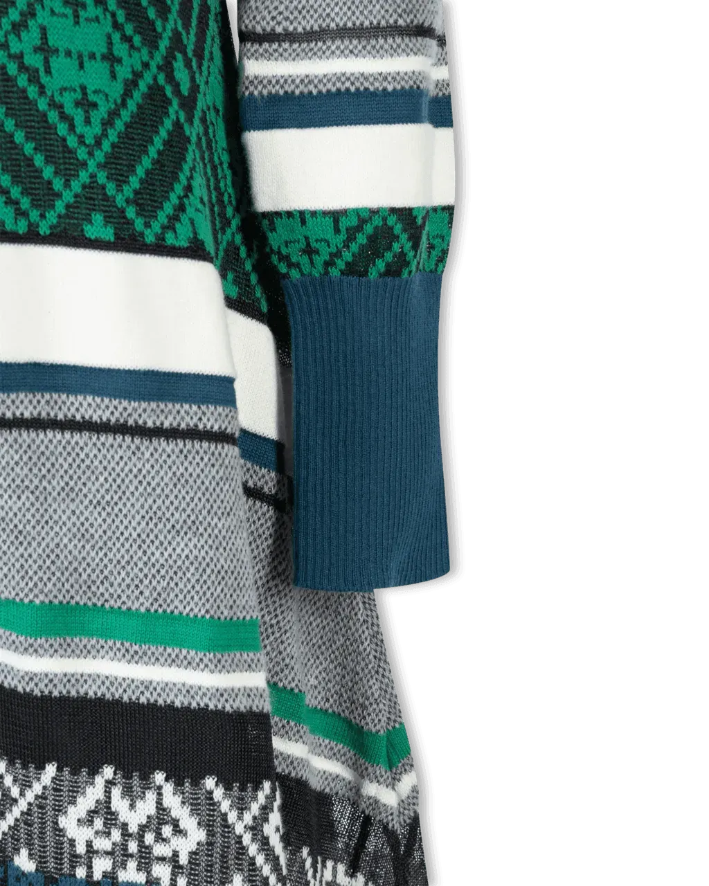 Jacquard Knit Sweater Dress - DIHSAN