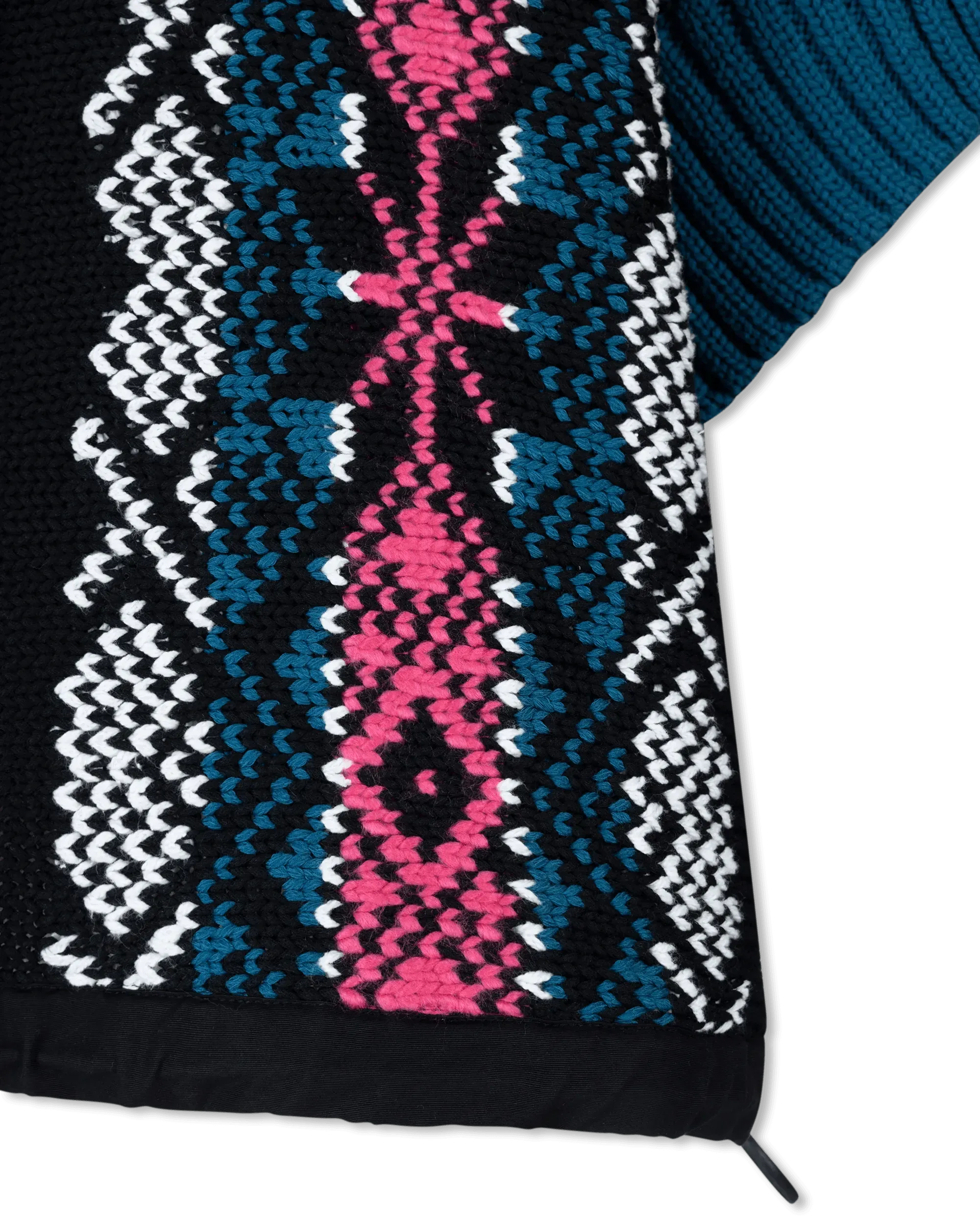 Short Sleeve Jacquard Knit Sweater - DIHSAN