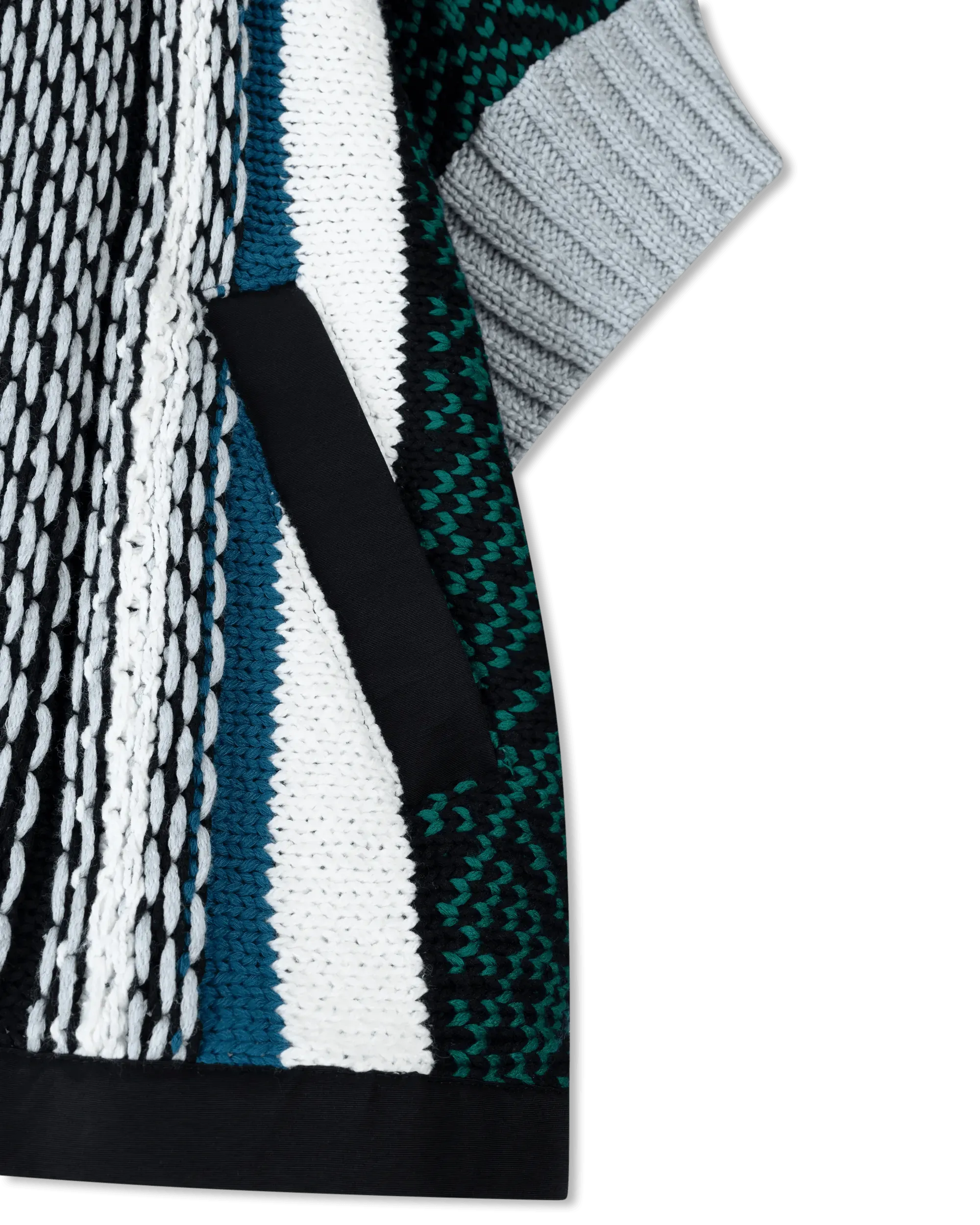 Short Sleeve Jacquard Knit Sweater - DIHSAN