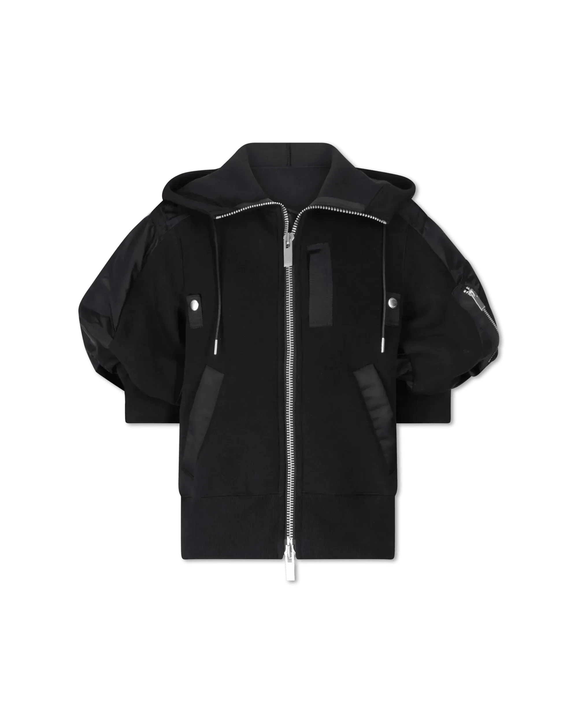 Short Sleeve Hooded Zipup Jacket - DIHSAN