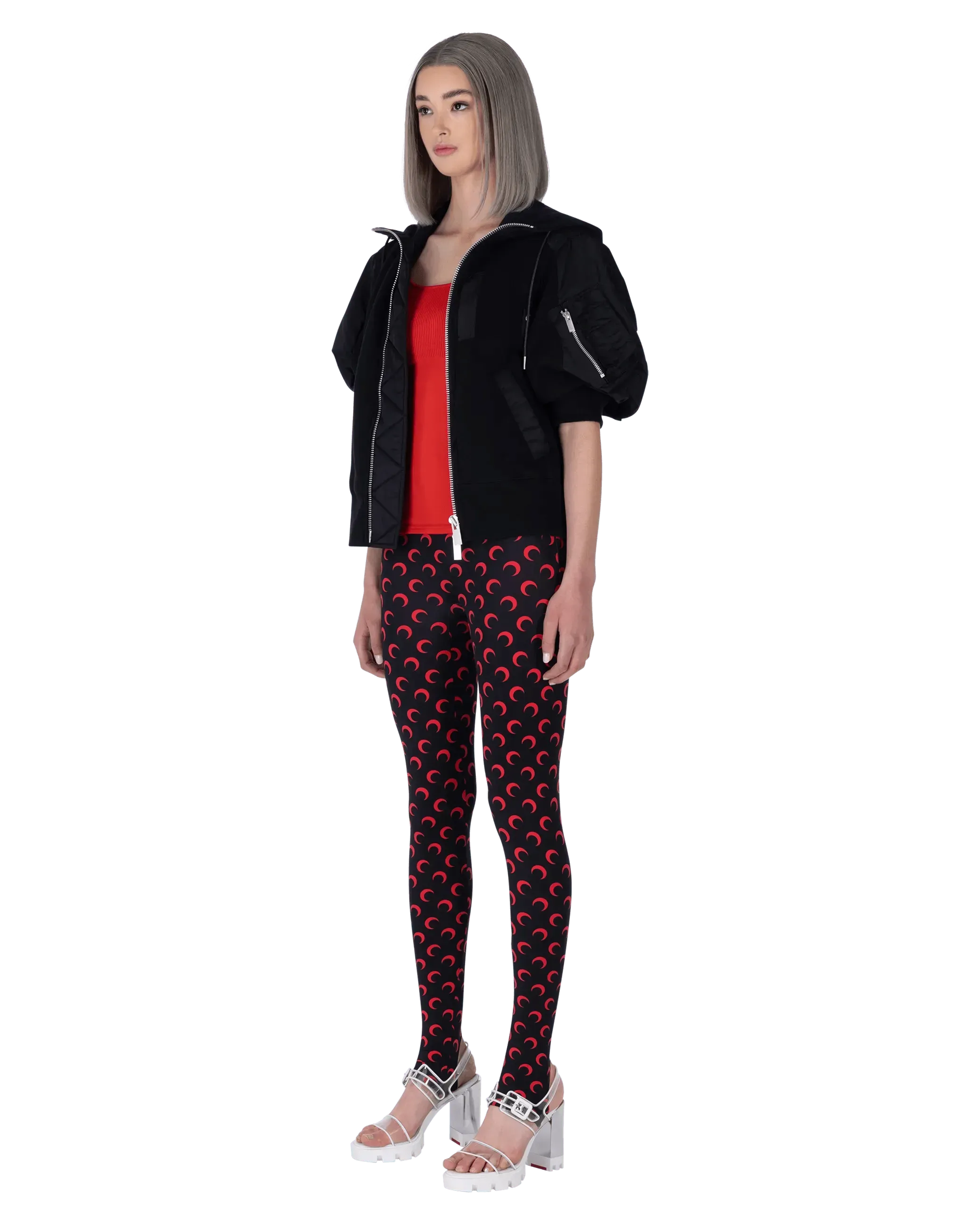 Short Sleeve Hooded Zipup Jacket