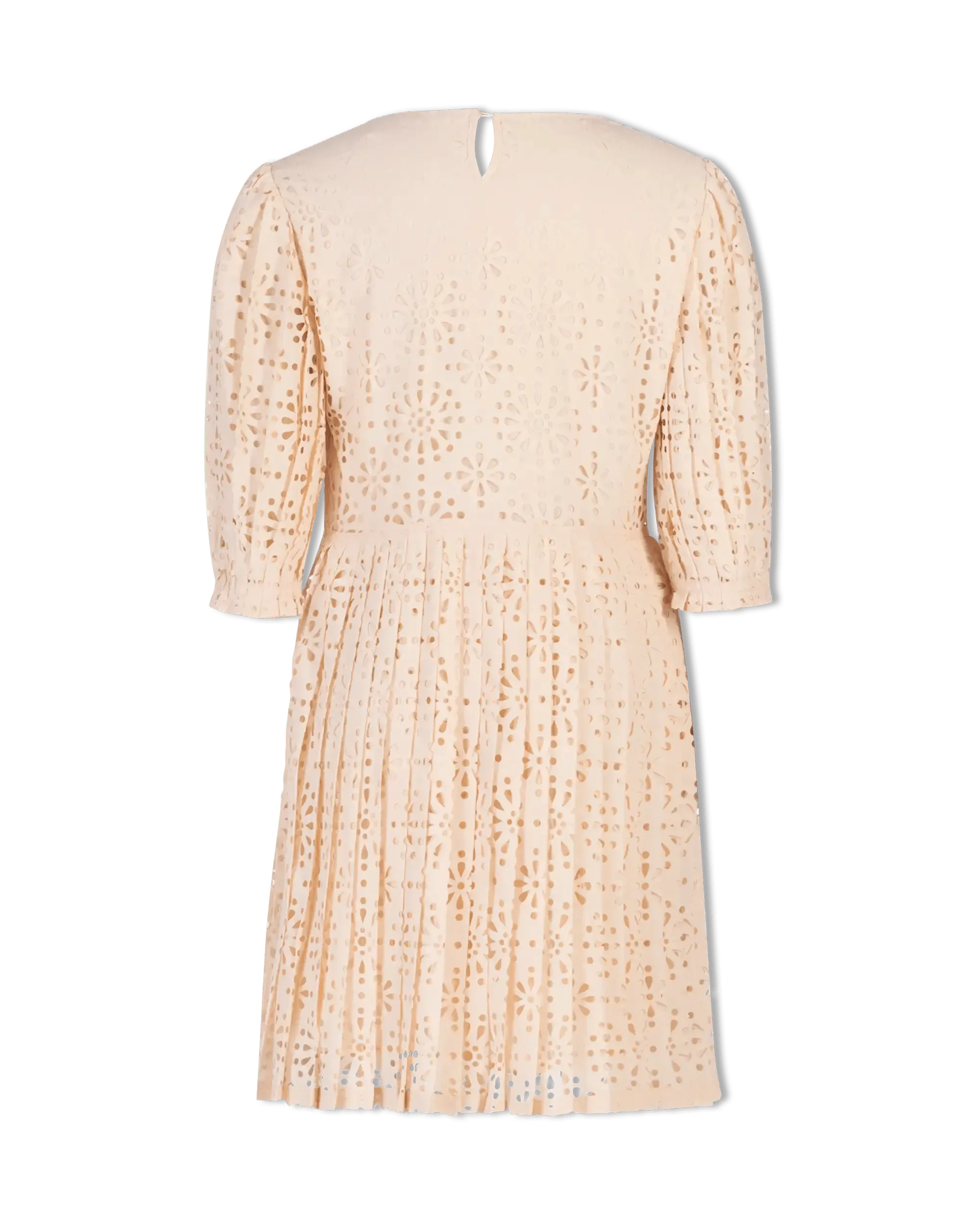 Perforated Lace Mini Dress - DIHSAN
