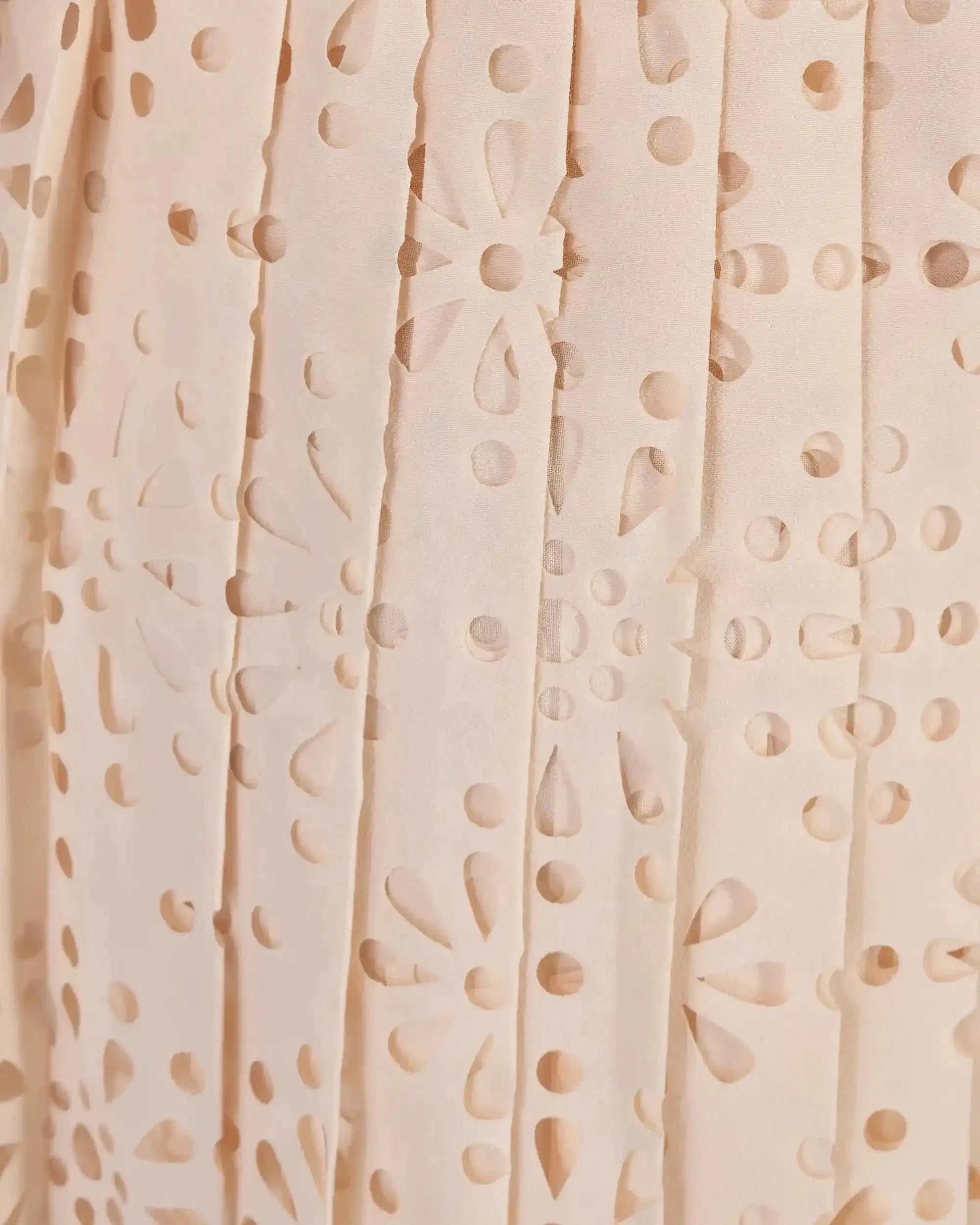 Perforated Lace Mini Dress - DIHSAN