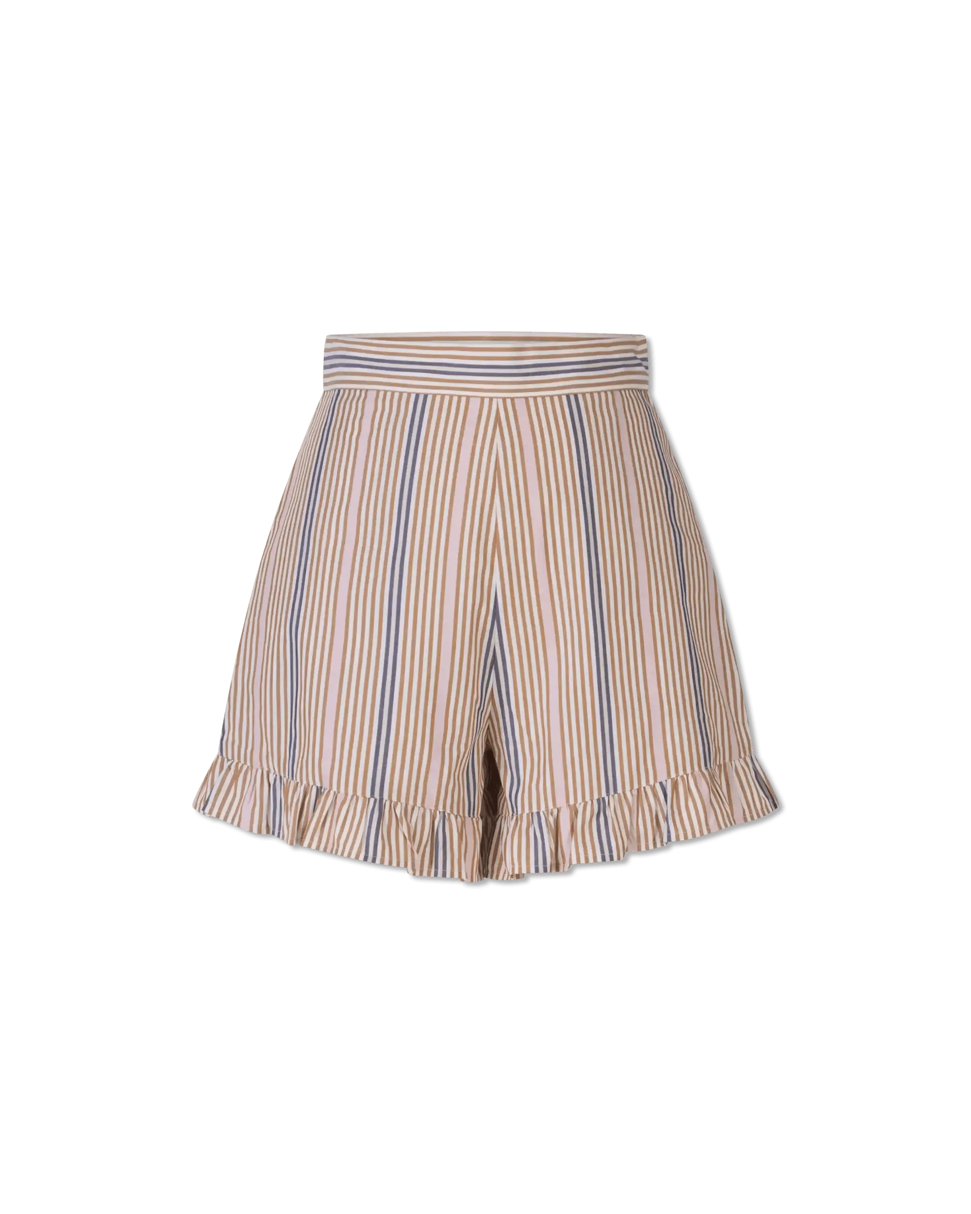 Striped Poplin Mini Shorts - DIHSAN