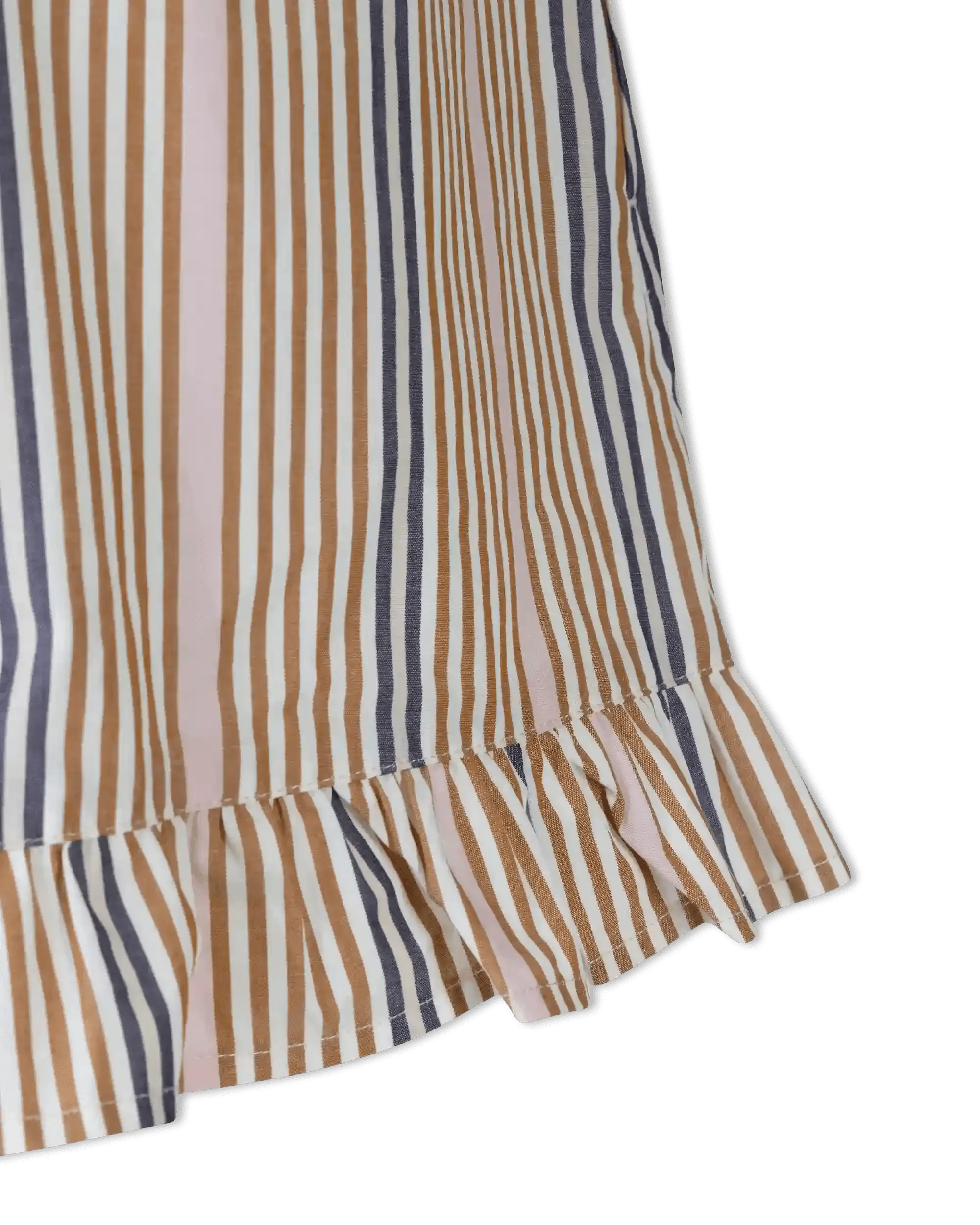 Striped Poplin Mini Shorts - DIHSAN